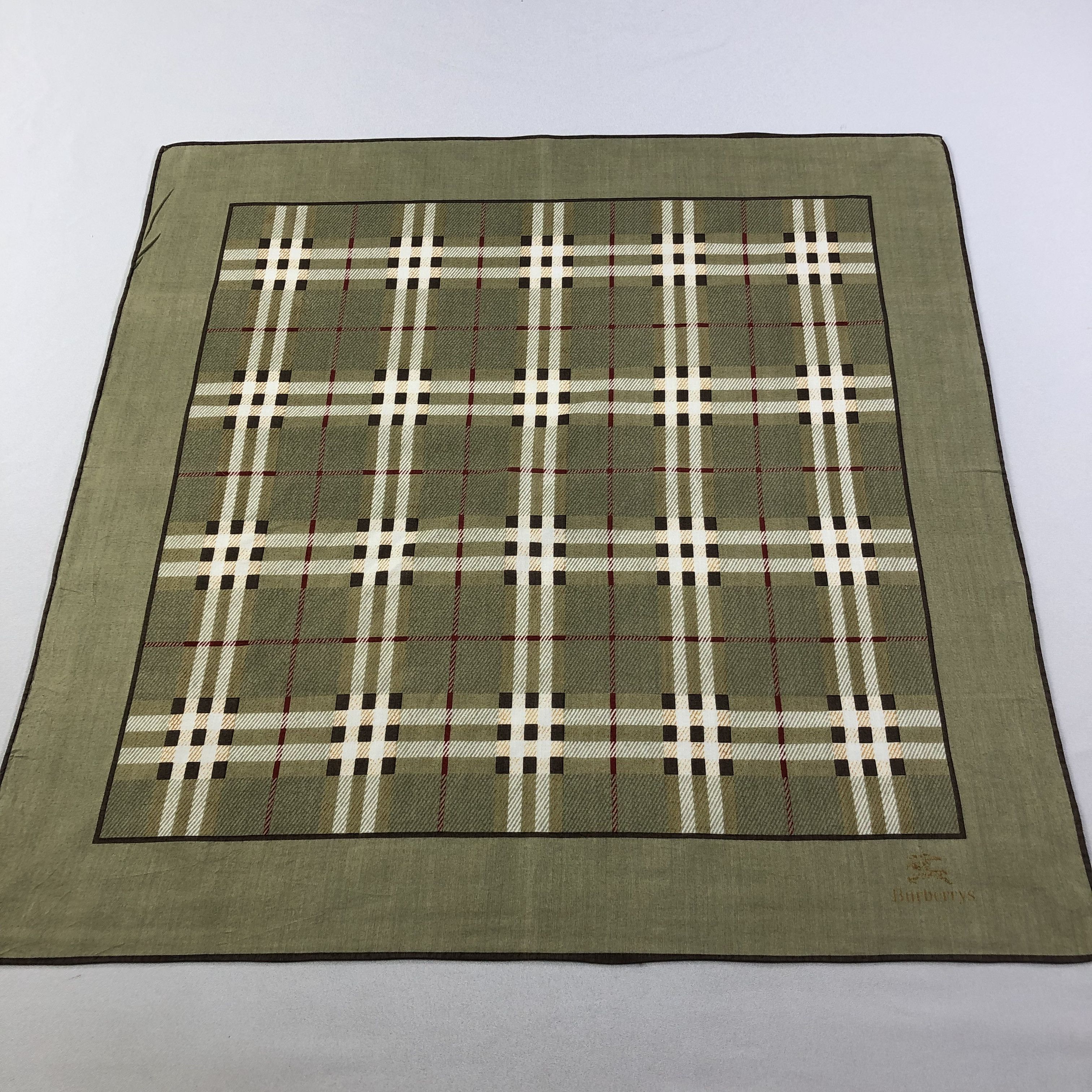 Burberry Burberry Hand Rolled Handkerchief Neckerchief Bandana H1509 Size ONE SIZE - 1 Thumbnail