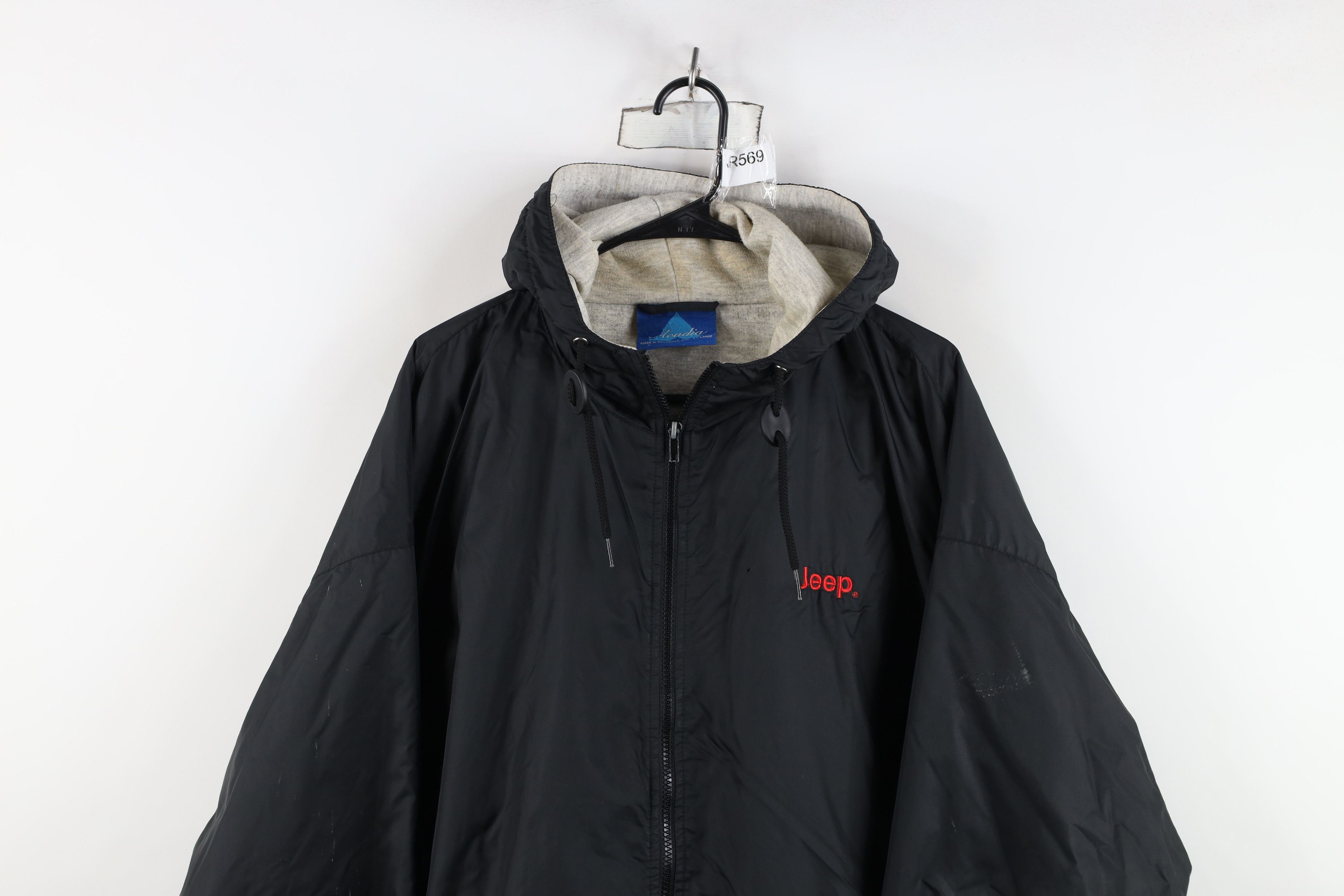 Vintage Vintage 90s Y2K Jeep Motor Co Spell Out Lined Hooded Jacket Size US XXL / EU 58 / 5 - 2 Thumbnail