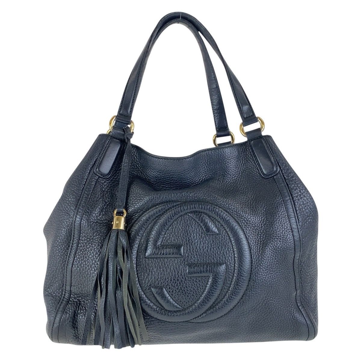 Gucci Gucci Soho Leather Shoulder Bag Leather Shoulder Bag 282309 in Black, Women's