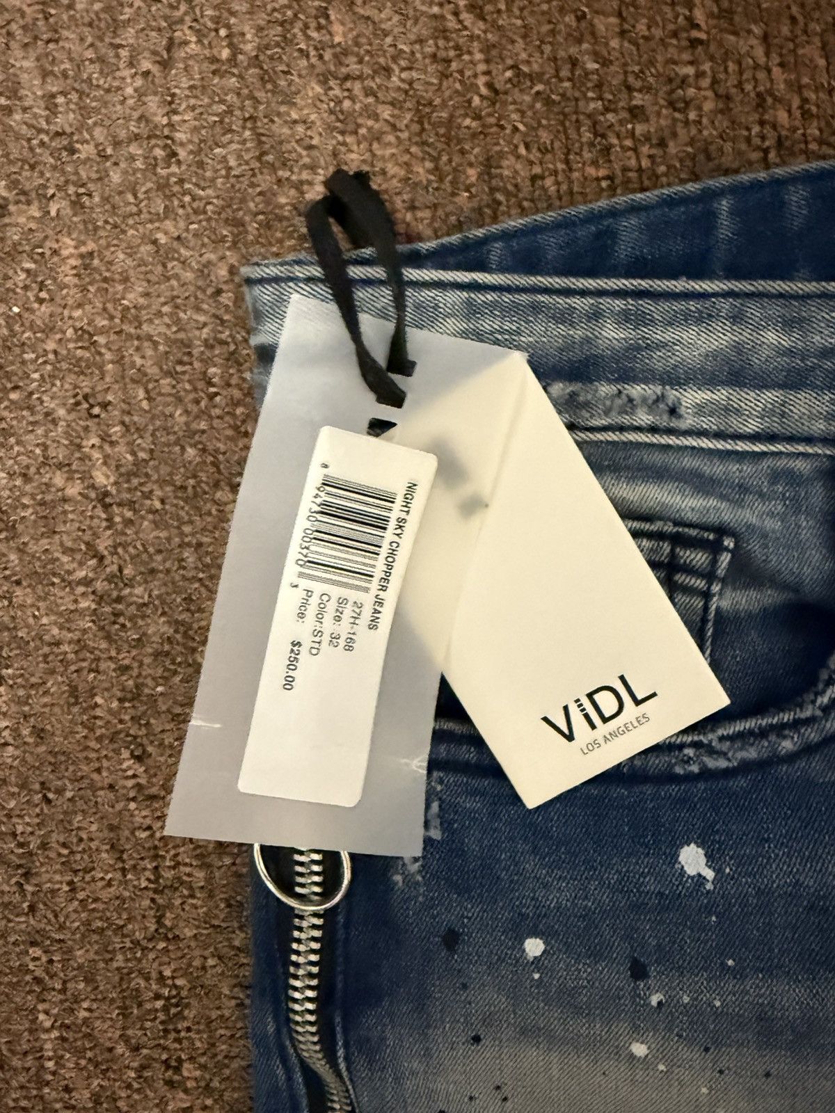 Vintage VIDL DISTRESSED PAINT SPLATTER JEANS Size US 32 / EU 48 - 3 Thumbnail