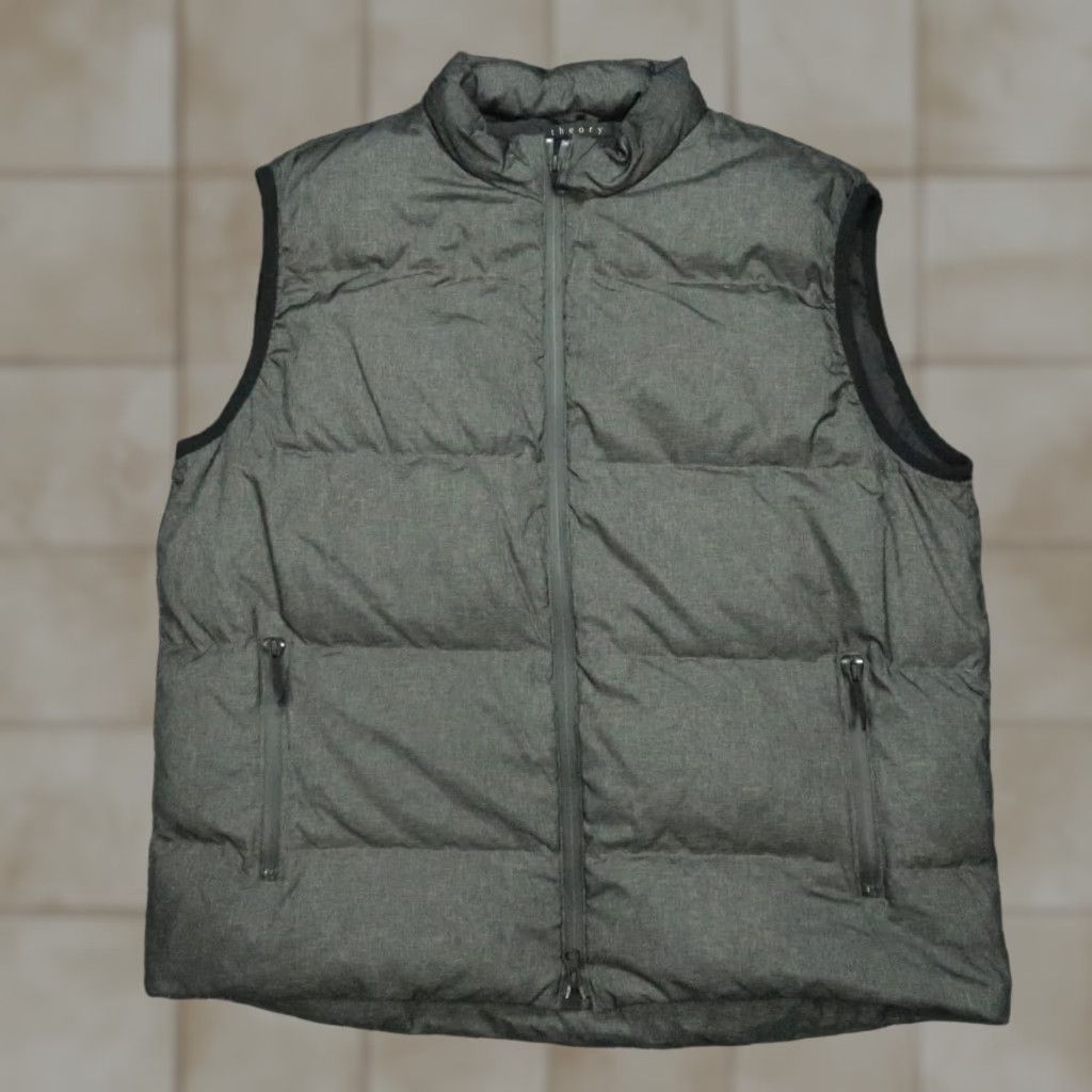 Theory Theory Vest Men's Puffer Jacket Full Zip Pockets Down Insulated Gray XXL Size US XXL / EU 58 / 5 - 1 Thumbnail