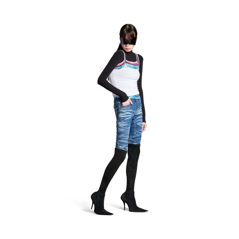 Balenciaga o1s1wg110326 Layered Top in Multicolor Size M / US 6-8 / IT 42-44 - 2 Thumbnail