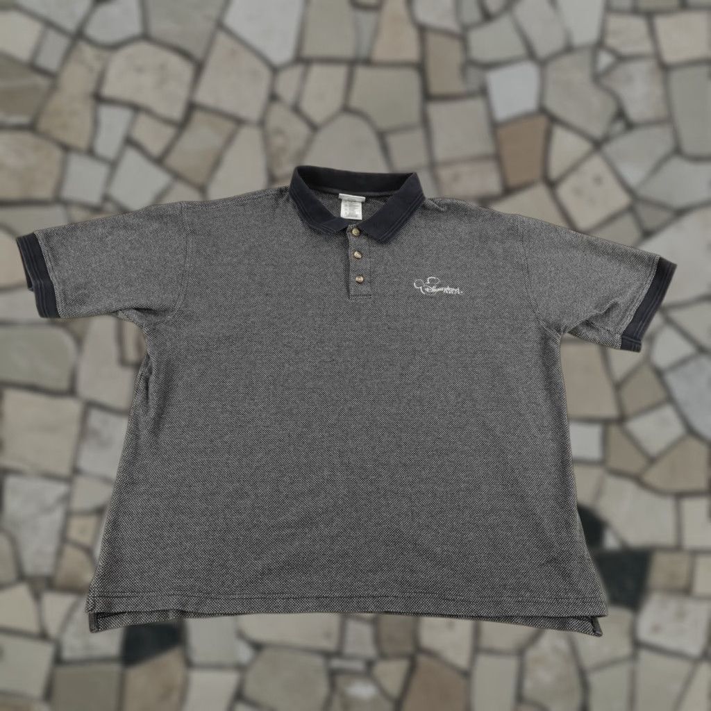 Disney VINTAGE Disney Polo Shirt Mens XL Gray Black Two Tone Disneyland Resort Mickey Outdoor Activewear Size US XL / EU 56 / 4 - 1 Thumbnail