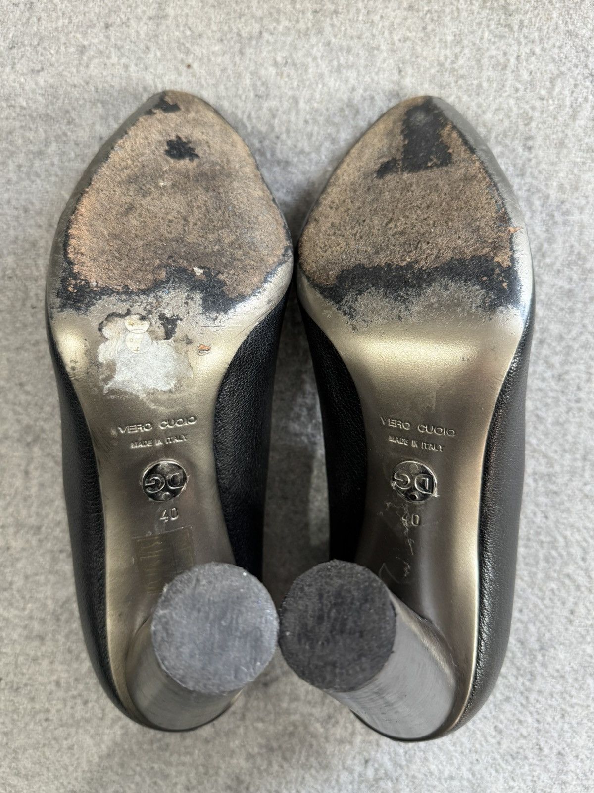 Dolce & Gabbana Dolce & Gabbana D&G Black Leather Heels size 40 luxury Size US 10 / IT 40 - 11 Thumbnail