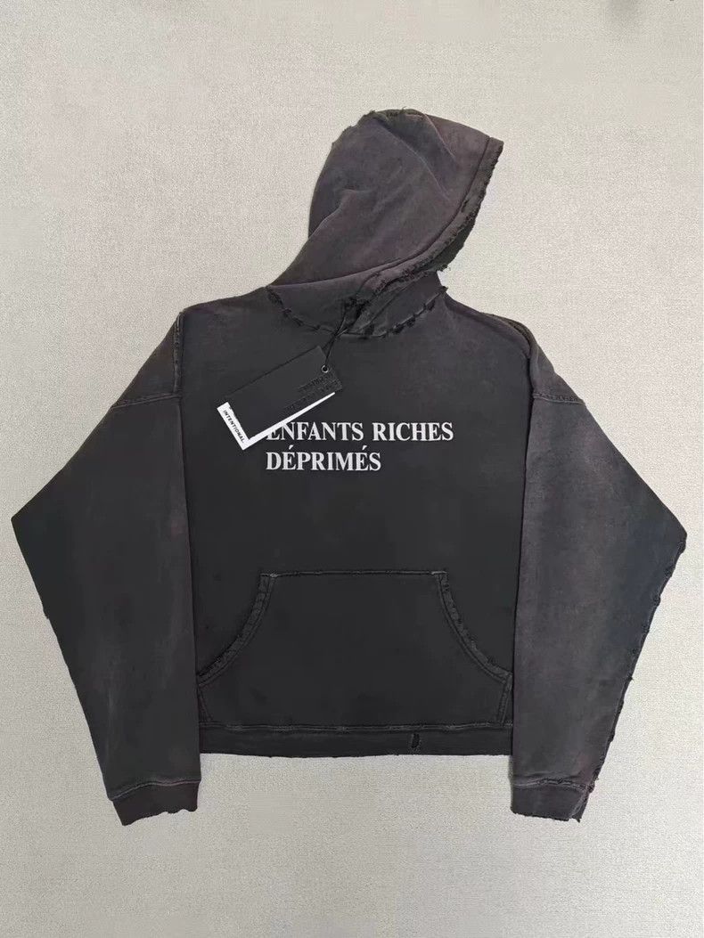 Enfants Riches Deprimes 24ss Worn Slogan Black Sabotage Ho
