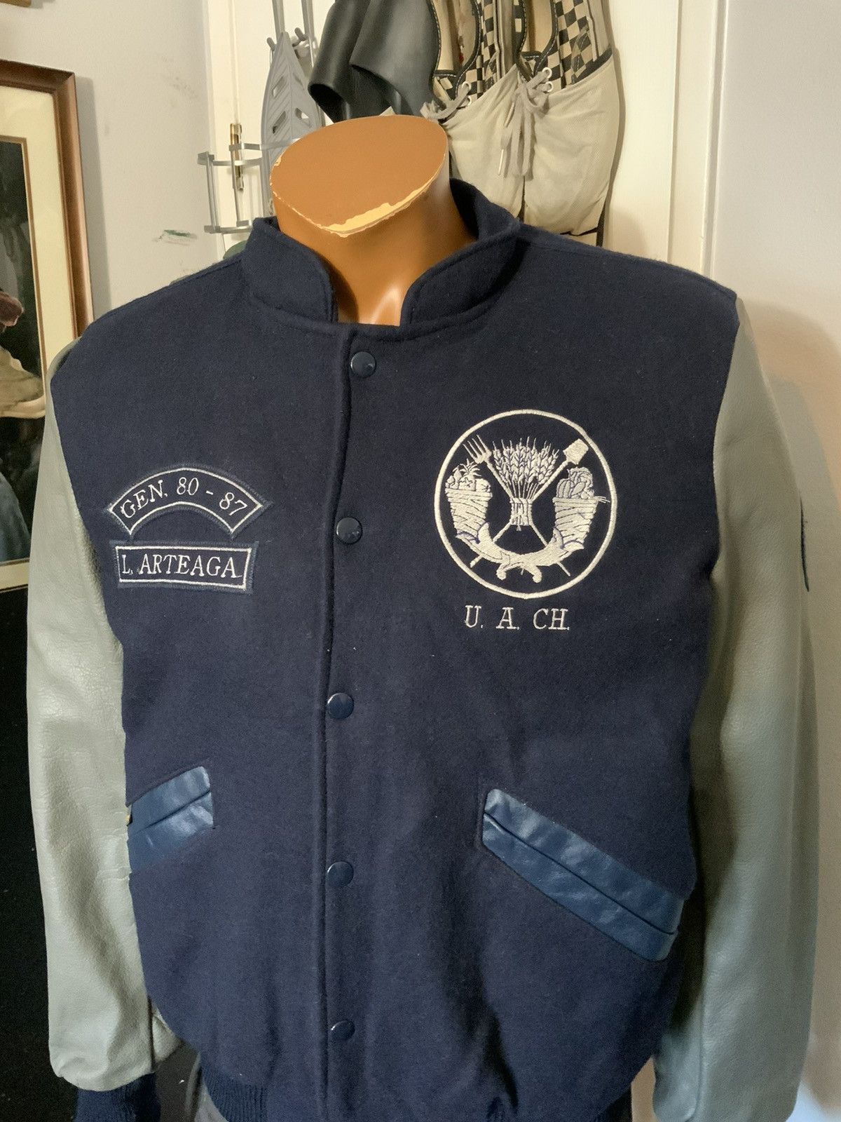 Vintage College Chapingo Agricultural Parasitology Letterman Jacket Size US S / EU 44-46 / 1 - 13 Thumbnail
