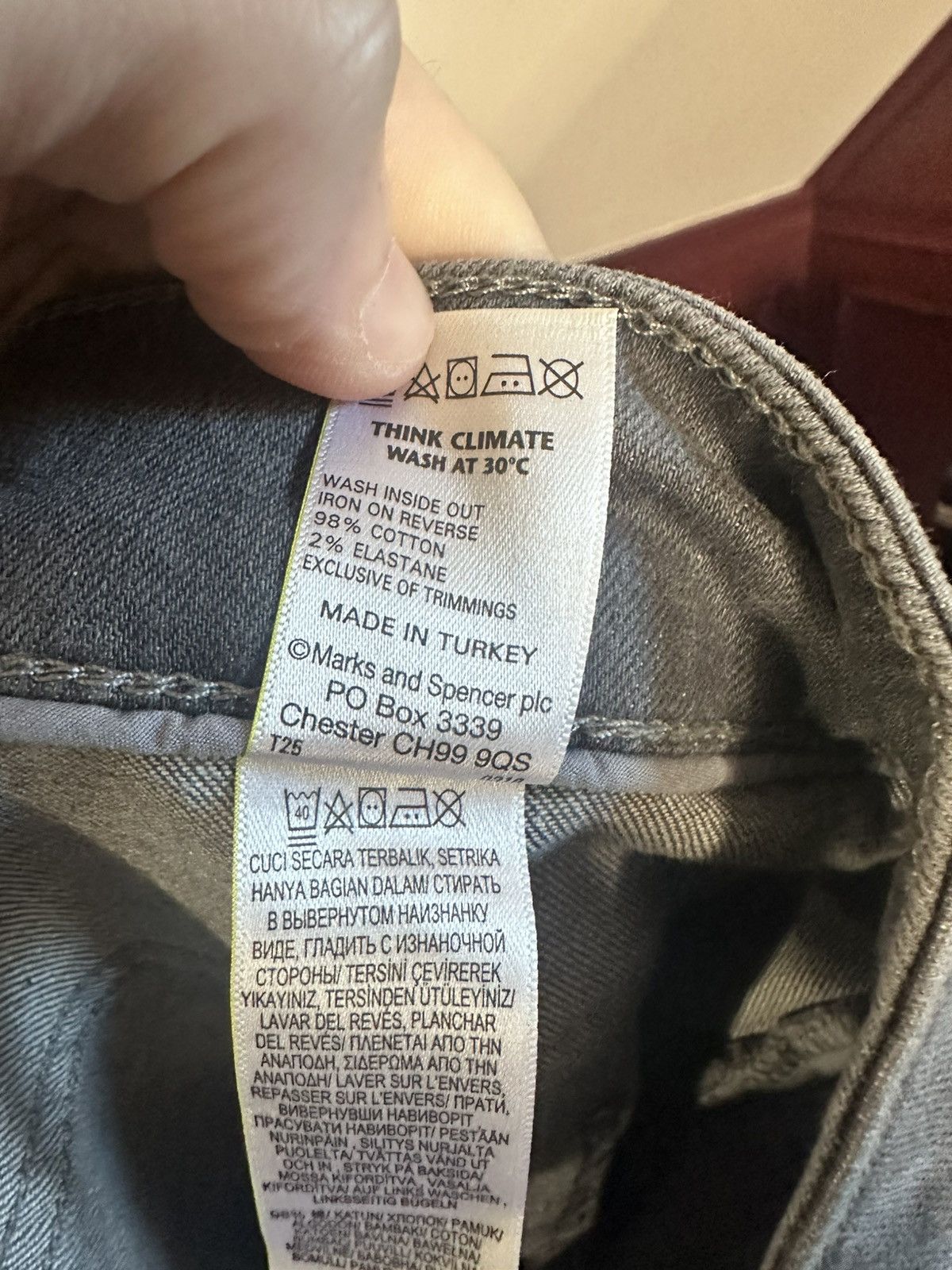 Marks & Spencer Autograph M&S designer gray slim denim jeans Size 28" / US 6 / IT 42 - 11 Thumbnail