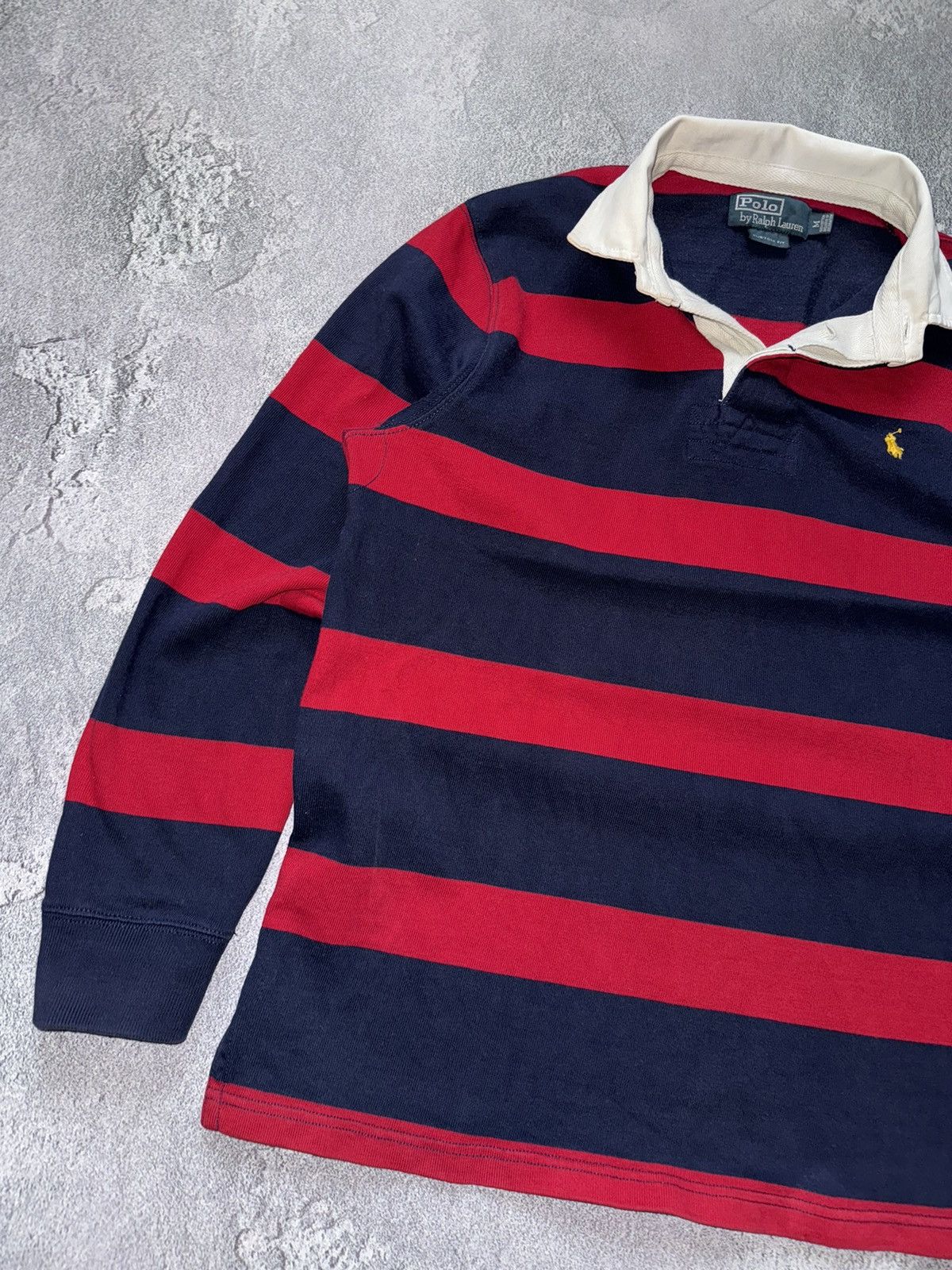 Polo Ralph Lauren × Vintage Polo Ralph Lauren M vintage sweatshirt rugby button up 90s Size US M / EU 48-50 / 2 - 7 Thumbnail