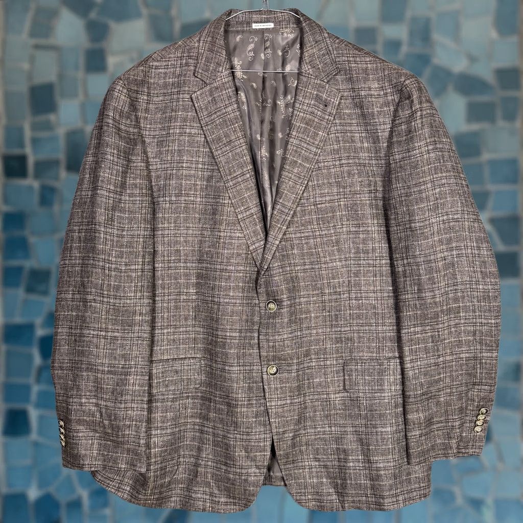 Joseph Abboud Joseph Abboud Heritage Blazer Men 48R Unstructured 100% Linen Nova Fides Italy Size 48R - 1 Thumbnail