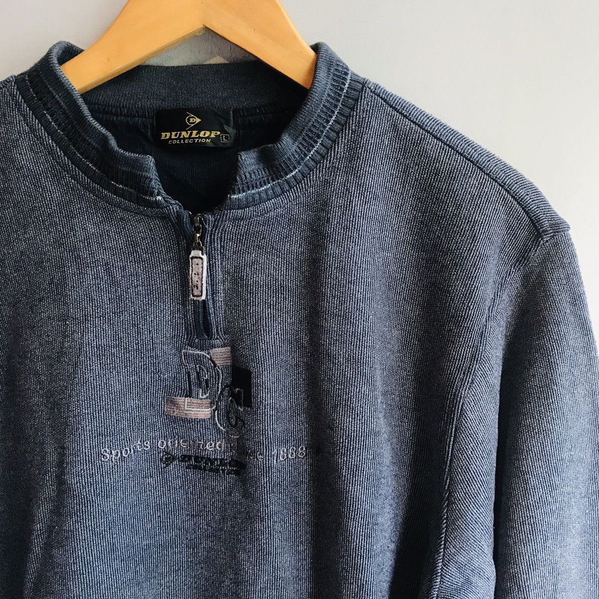 Dunlop × Japanese Brand × Vintage Vintage Dunlop Quarter Zip Rib Sweatshirt Size US L / EU 52-54 / 3 - 1 Thumbnail