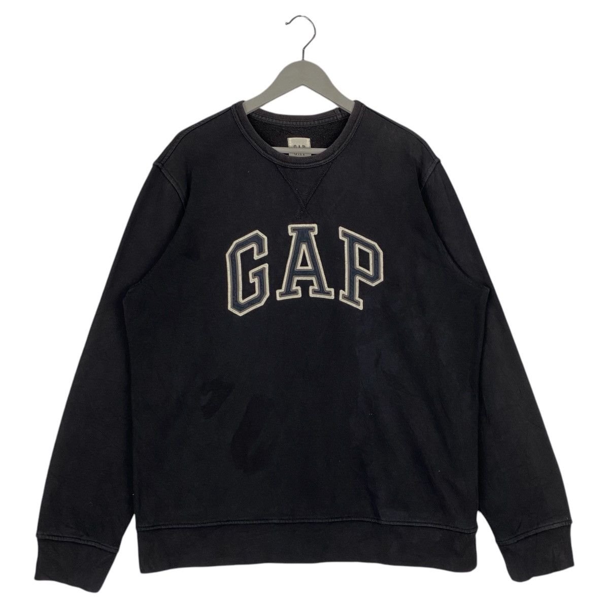 Gap × Vintage Vintage GAP Embroidered Crewneck Sweatshirt Black Size US L / EU 52-54 / 3 - 1 Thumbnail