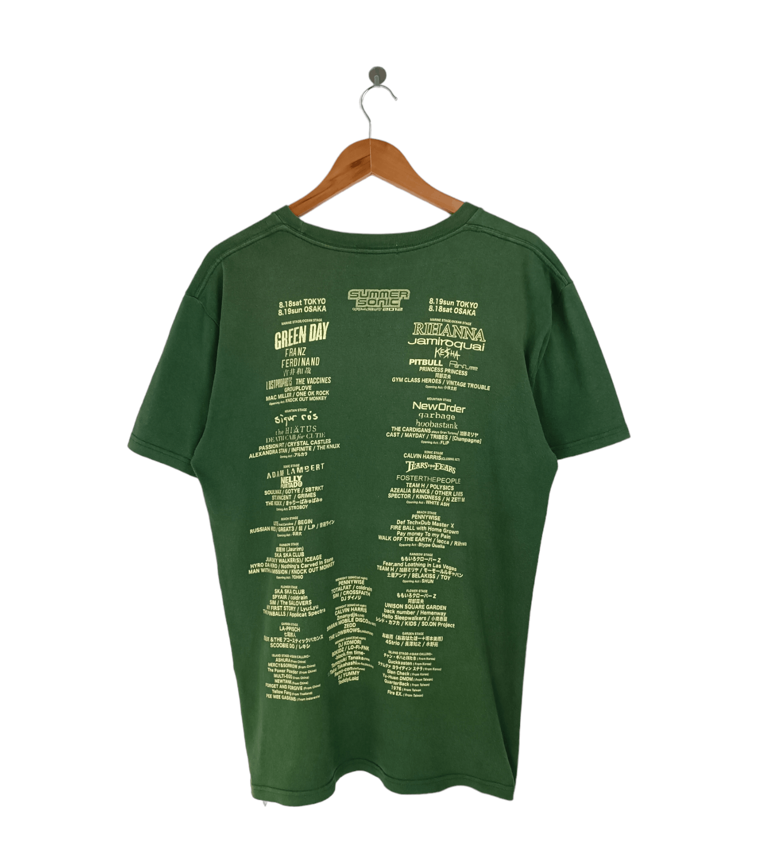 Band Tees VINTAGE 2012 SUMMERSONIC MUSIC FES GREENDAY RIHANNA SKA PUNK Size US L / EU 52-54 / 3 - 2 Thumbnail
