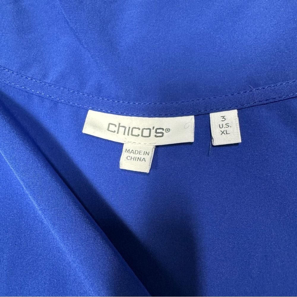 Chicos Chico's Neema Cutwork Rich Cobalt Jacket Size 3 US XL Size XL / US 12-14 / IT 48-50 - 7 Thumbnail