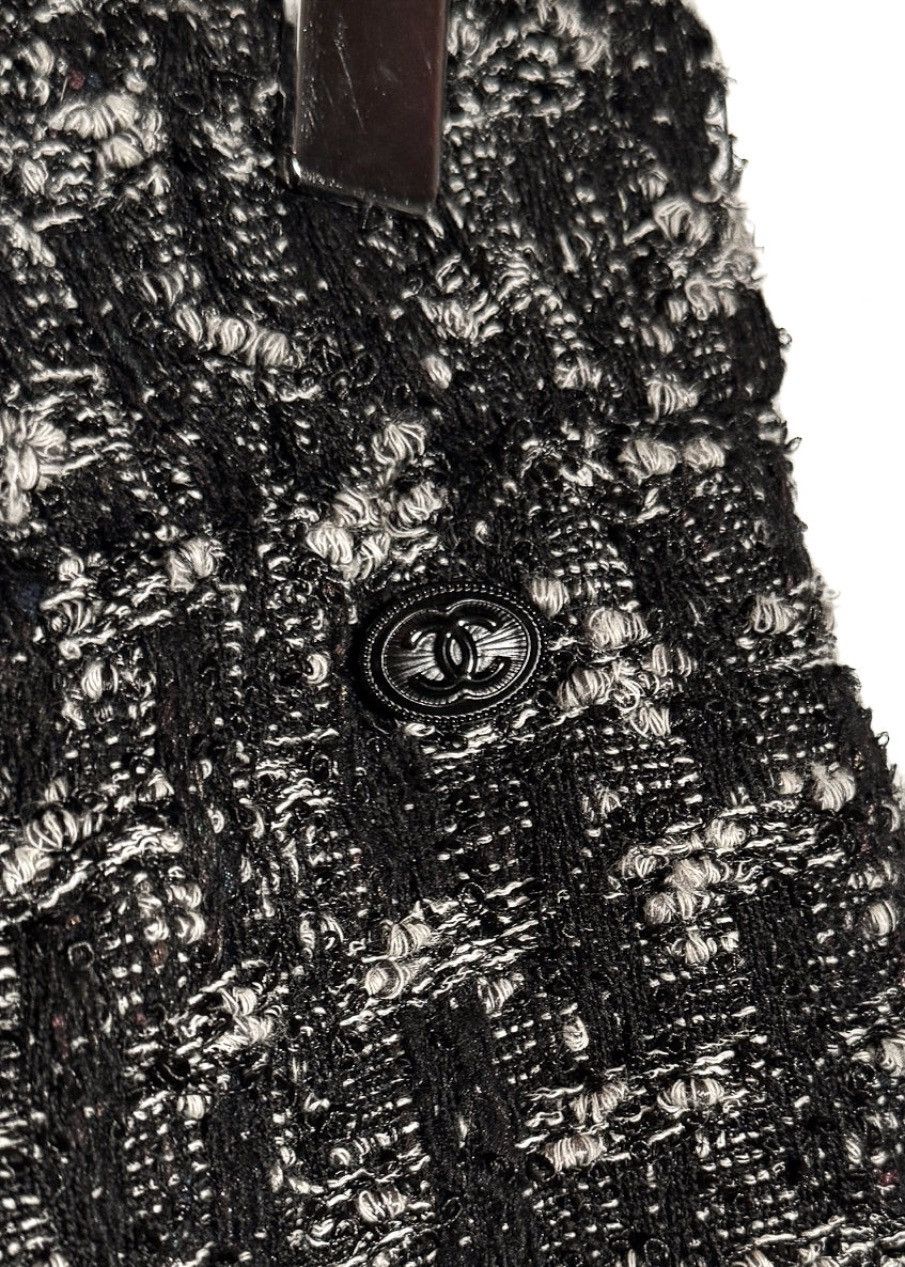 Chanel Chanel Pre-FW13 Black White Pleated Tweed Skirt Size 28" / US 6 / IT 42 - 4 Thumbnail
