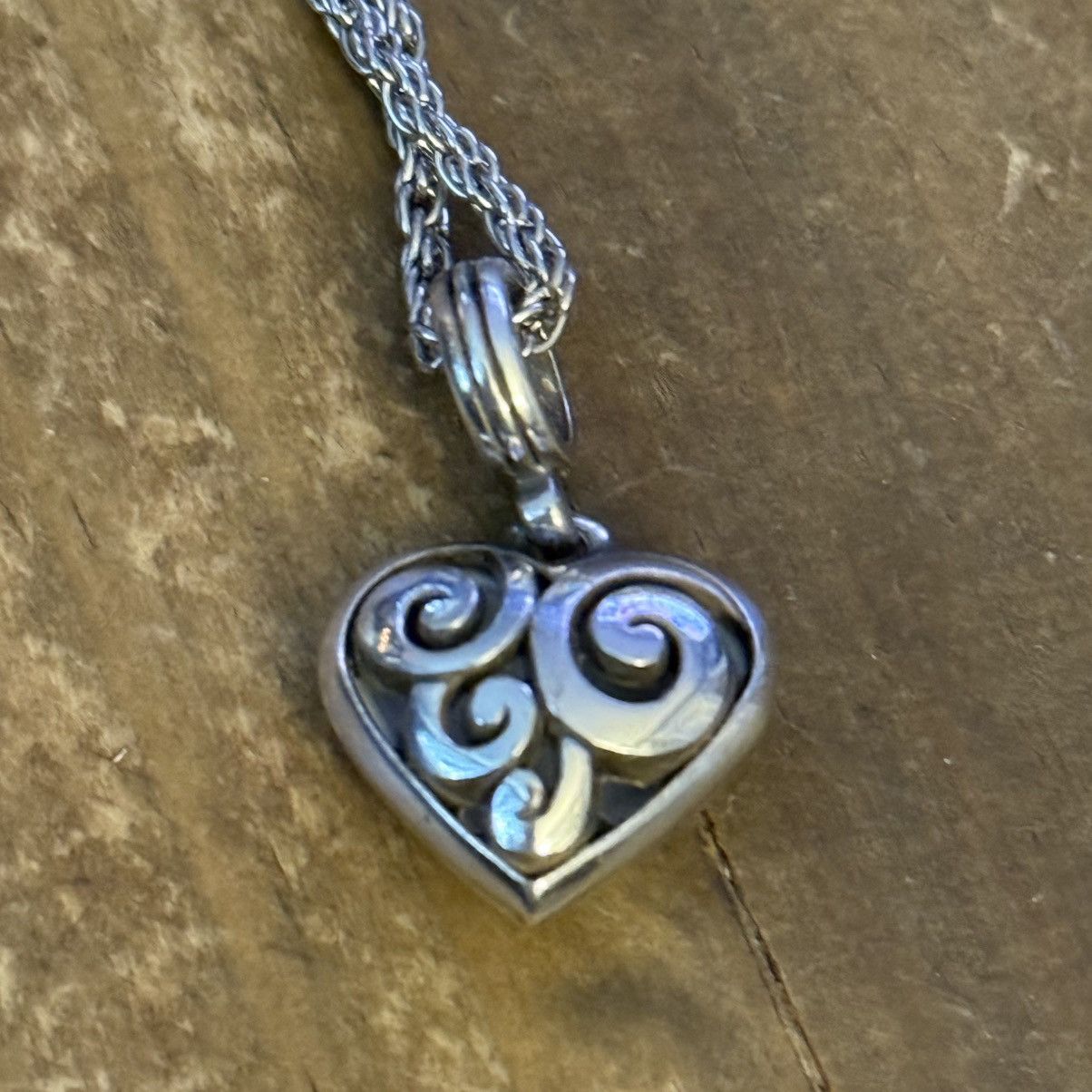 Brighton Brighton silver tone pave crystal heart pendant necklace Size ONE SIZE - 5 Thumbnail