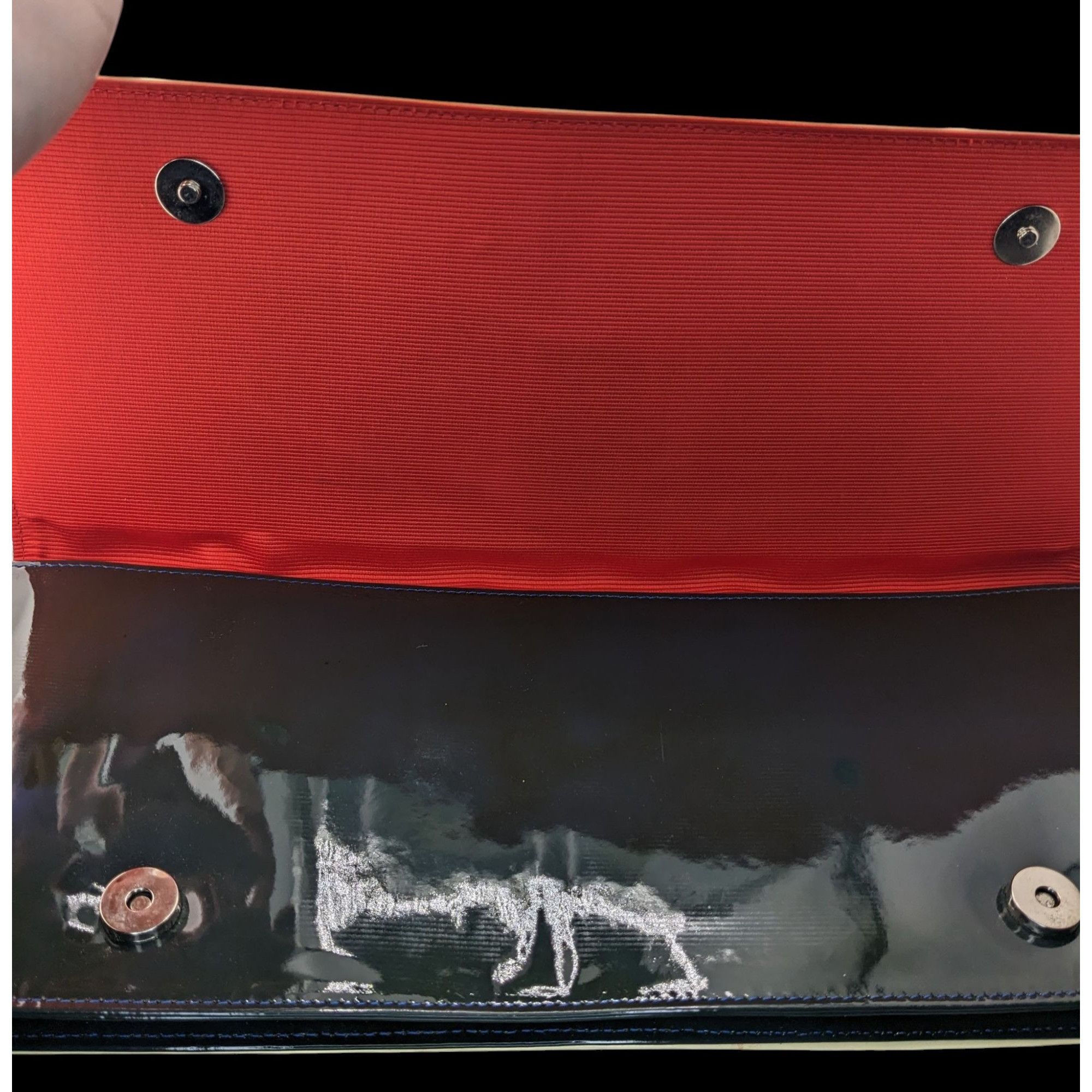 Other Happy Hour Gothic Punk Skull Clutch With Black & Beige Strip Size ONE SIZE - 4 Thumbnail