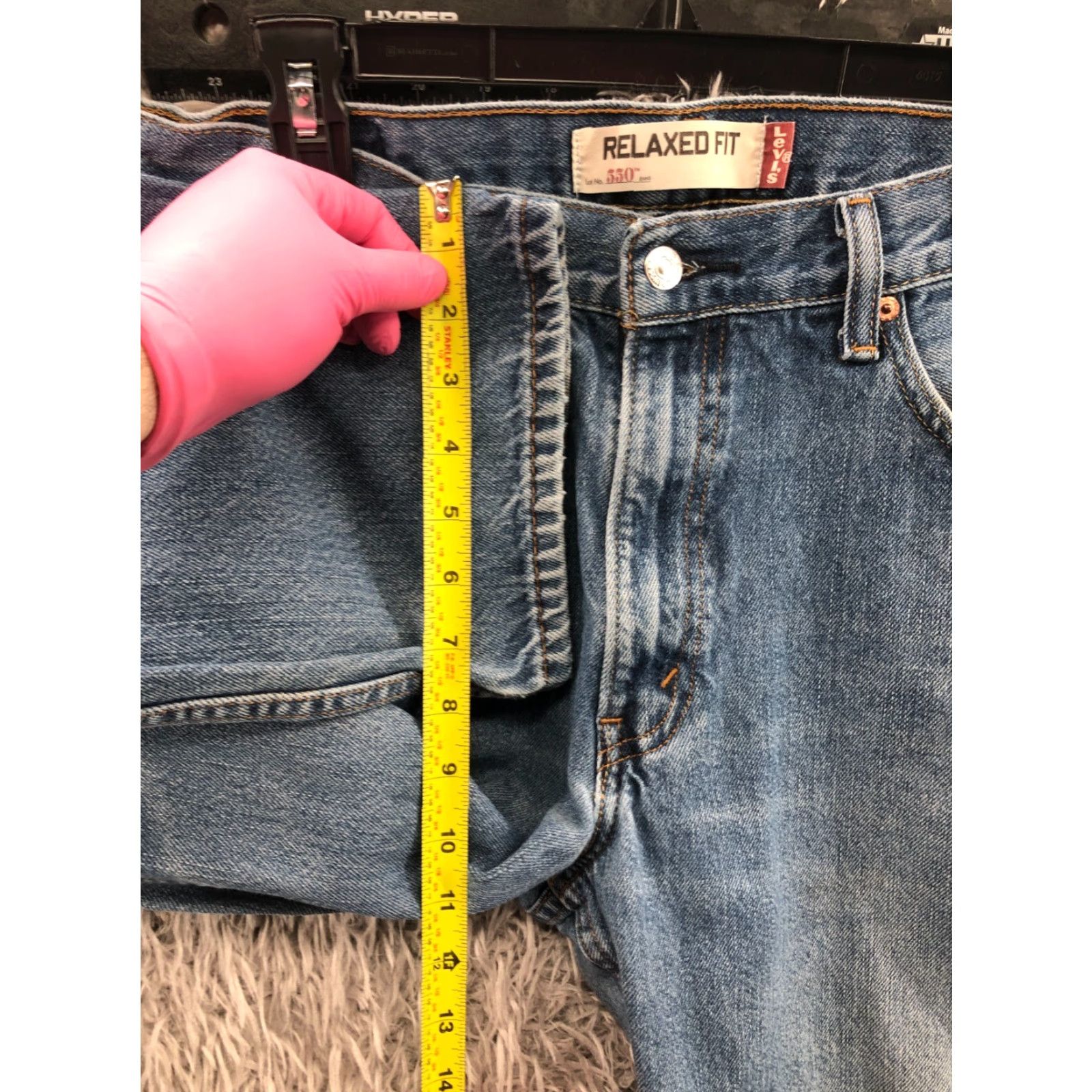 Levi's Levi's Jeans 550 Relaxed Straight Size 34x32 Mens Mid Rise Medium Blue Wash Everyday Comfort 5-Pocket Denim Regular Fit Size US 34 / EU 50 - 4 Thumbnail