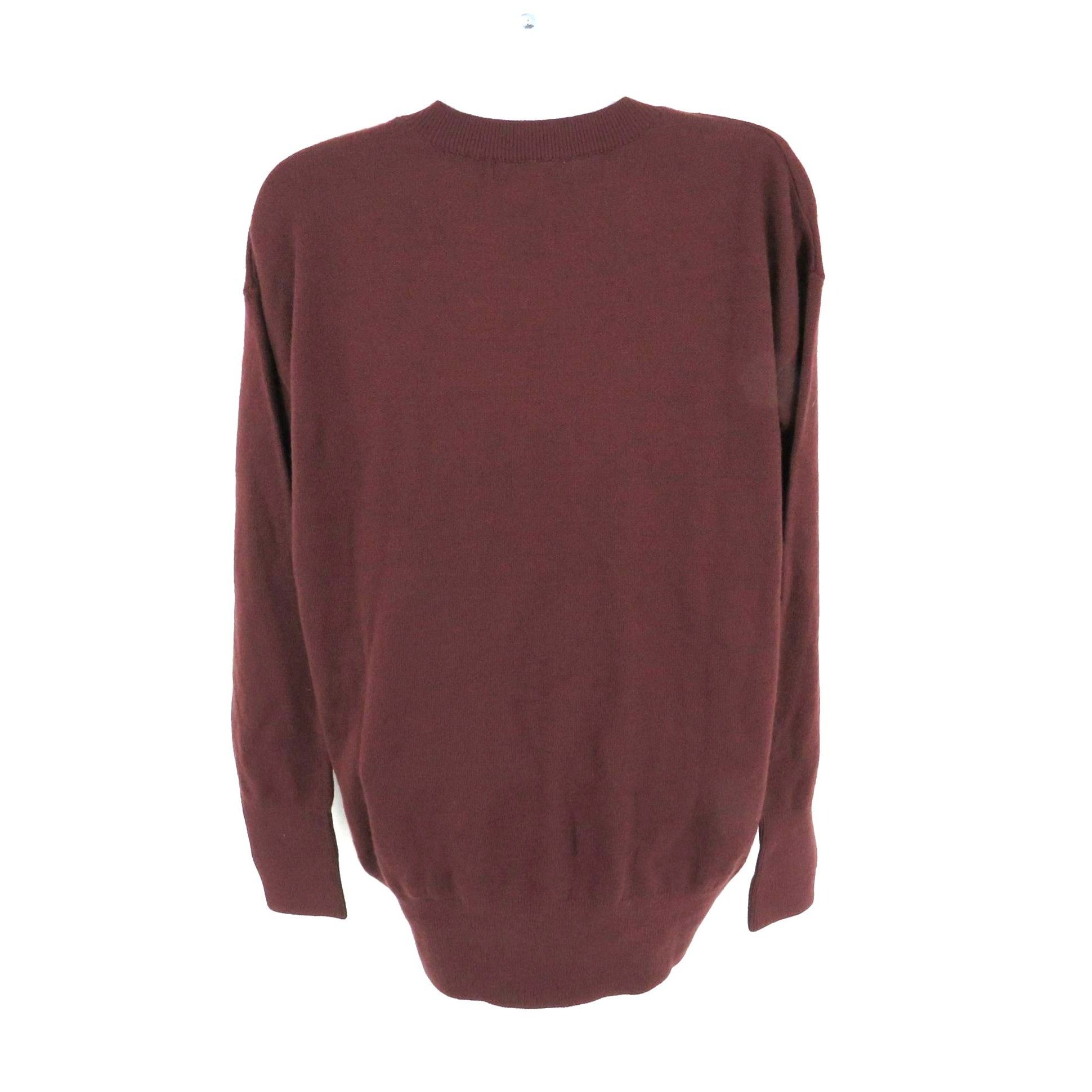 Isaac Mizrahi Isaac Mizrahi Womens Small Burgundy Sweater Crewneck Pullove Size S / US 4 / IT 40 - 3 Thumbnail