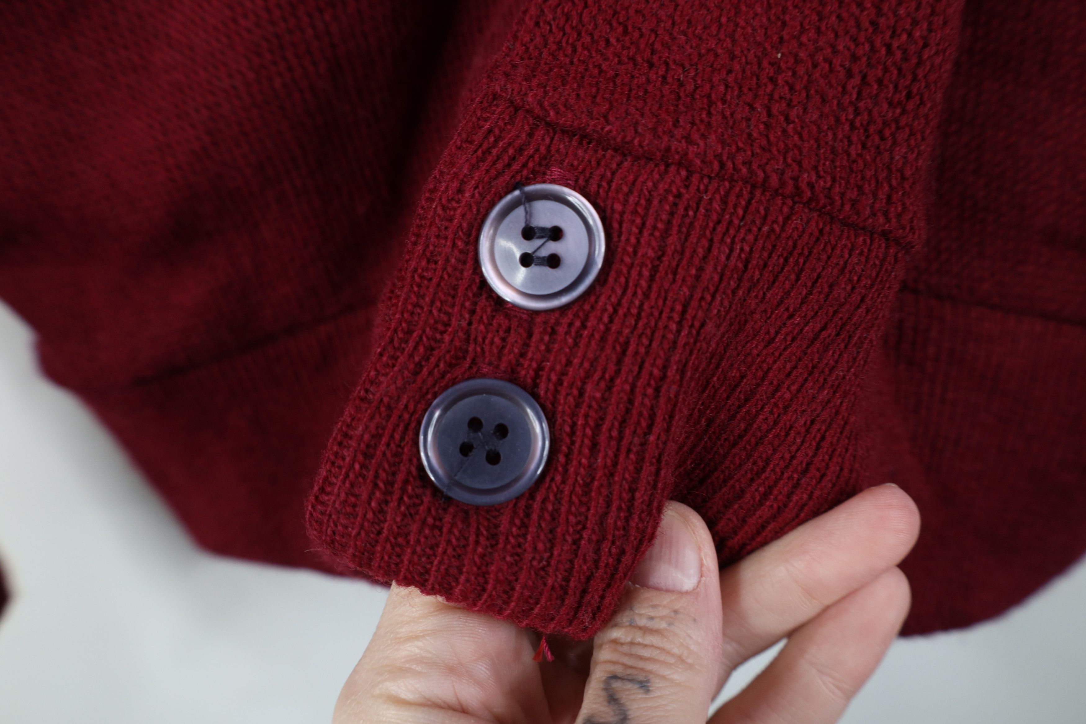 Vintage Vintage 60s 70s Streetwear Kurt Cobain Cardigan Sweater Red Size US S / EU 44-46 / 1 - 4 Thumbnail