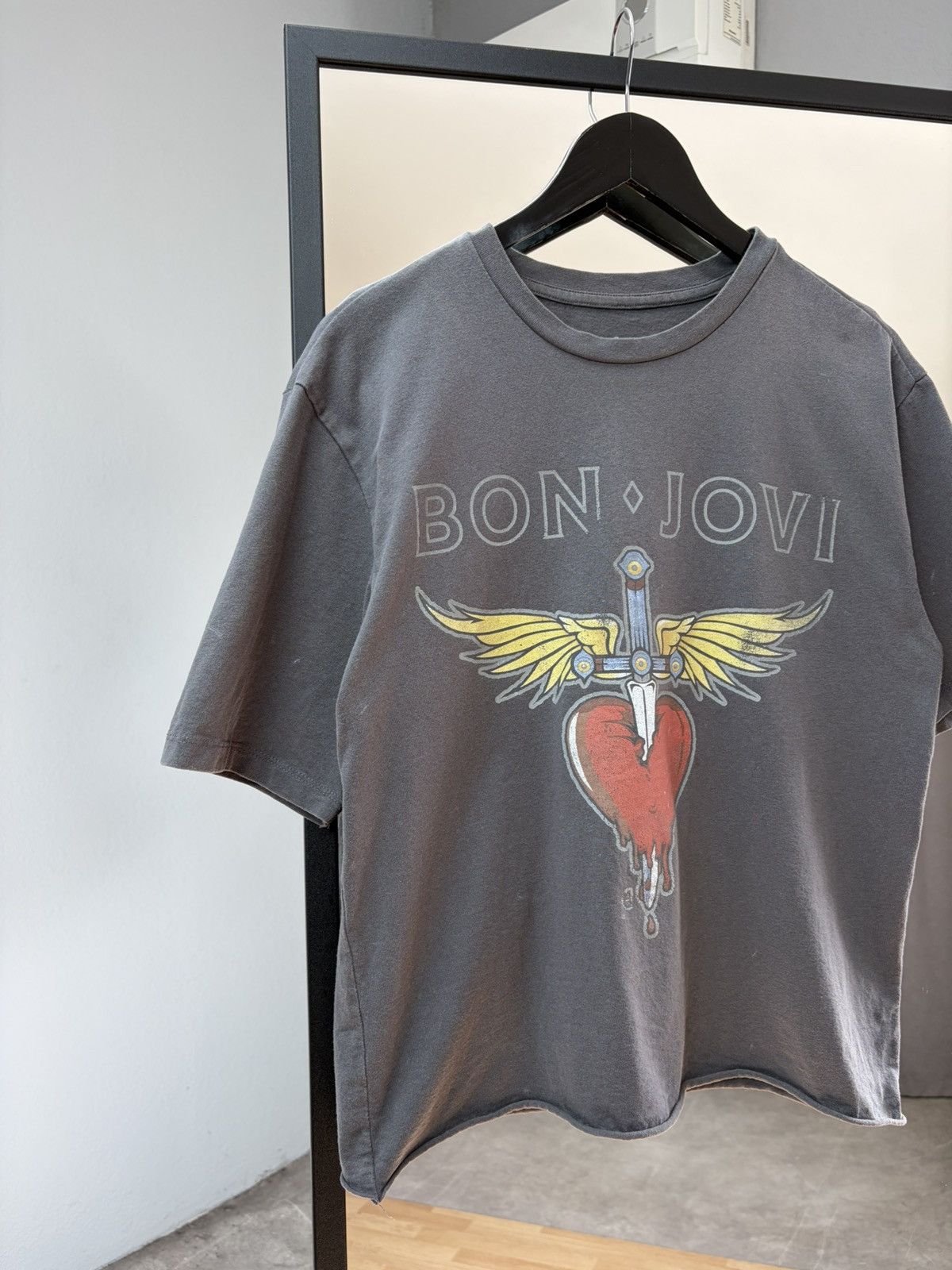 Band Tees Bon Jovi 1986–87 World Tour Tee Vintage Fade Rock Band Shirt Size US S / EU 44-46 / 1 - 3 Thumbnail