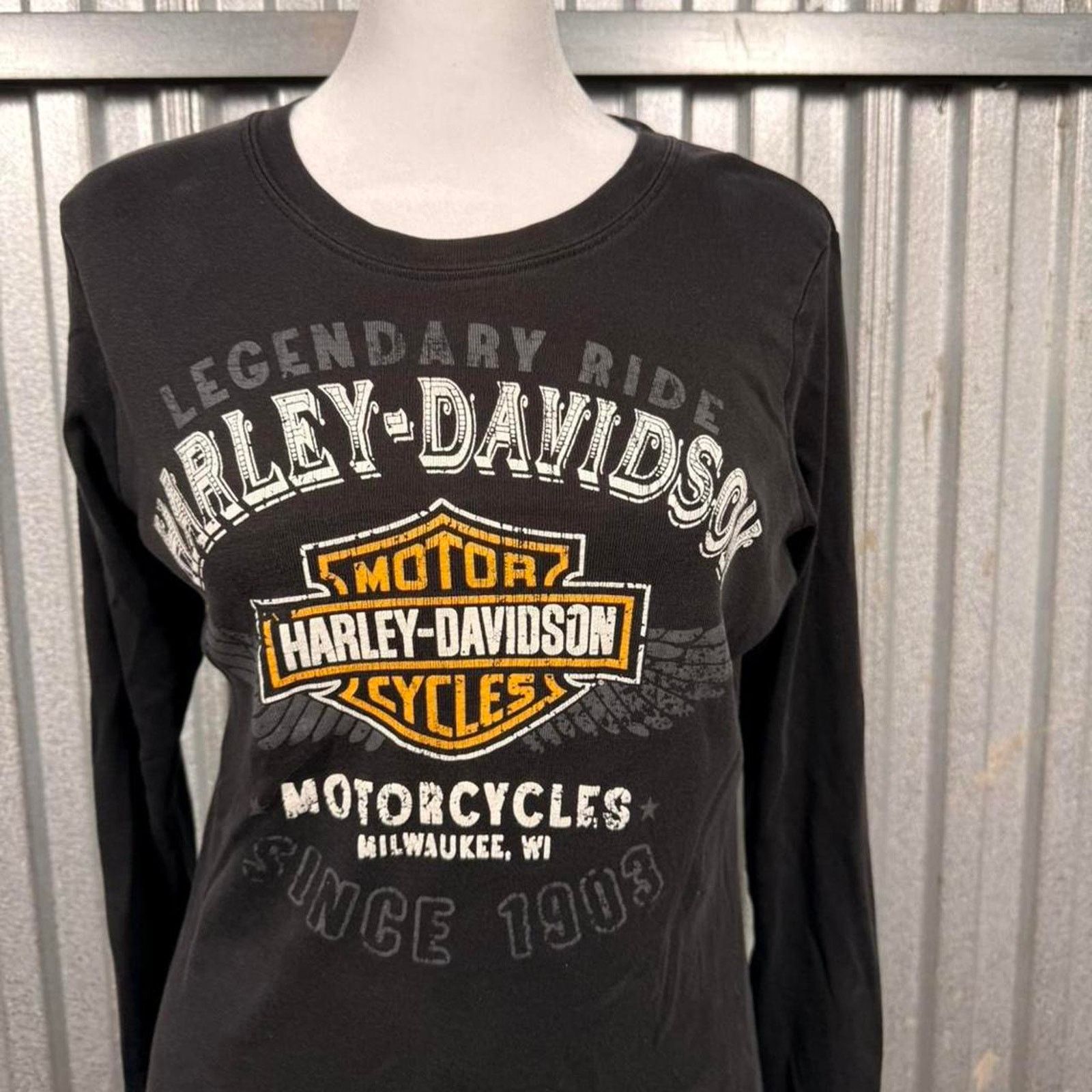 Harley Davidson Harley davidson black long sleeve Size US L / EU 52-54 / 3 - 4 Thumbnail