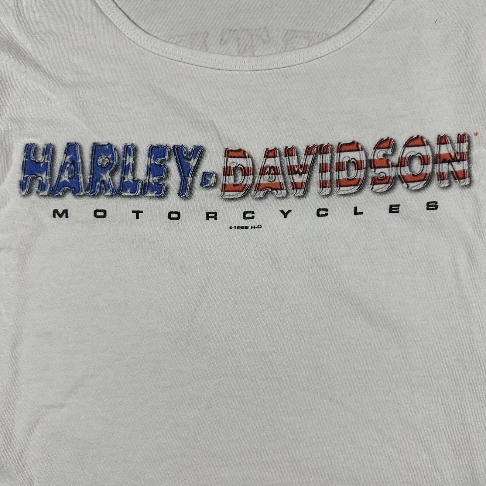 Harley Davidson Harley-Davidson Unisex Tank Top White Vintage 1999 Size US XL / EU 56 / 4 - 5 Thumbnail