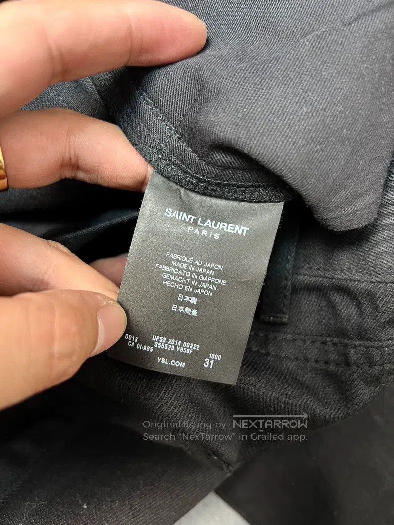 Saint Laurent Paris Saint Laurent Paris Black Basic Denim Jeans Size US 31 - 4 Thumbnail