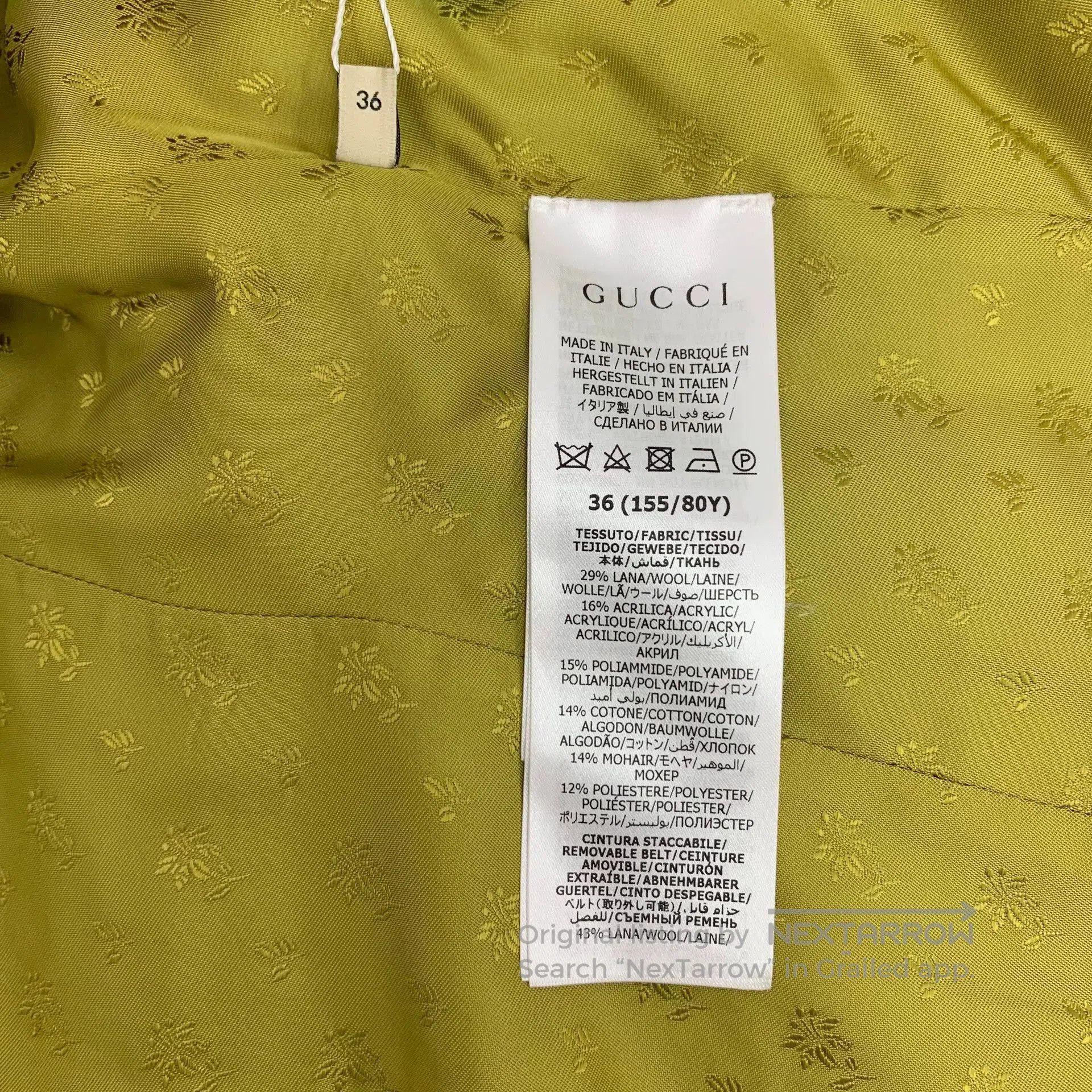 Gucci Gucci Green Wool Tweed Jacket. Size US XS / EU 42 / 0 - 6 Thumbnail