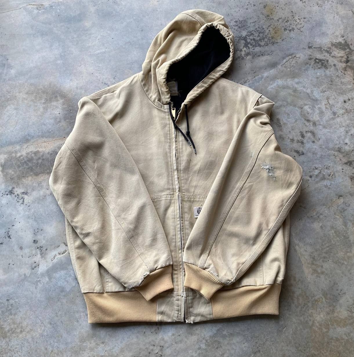 Carhartt × Vintage VINTAGE CARHARTT CANVAS JUMPER TRASHED DISTRESSED HOODIE Size US L / EU 52-54 / 3 - 1 Thumbnail