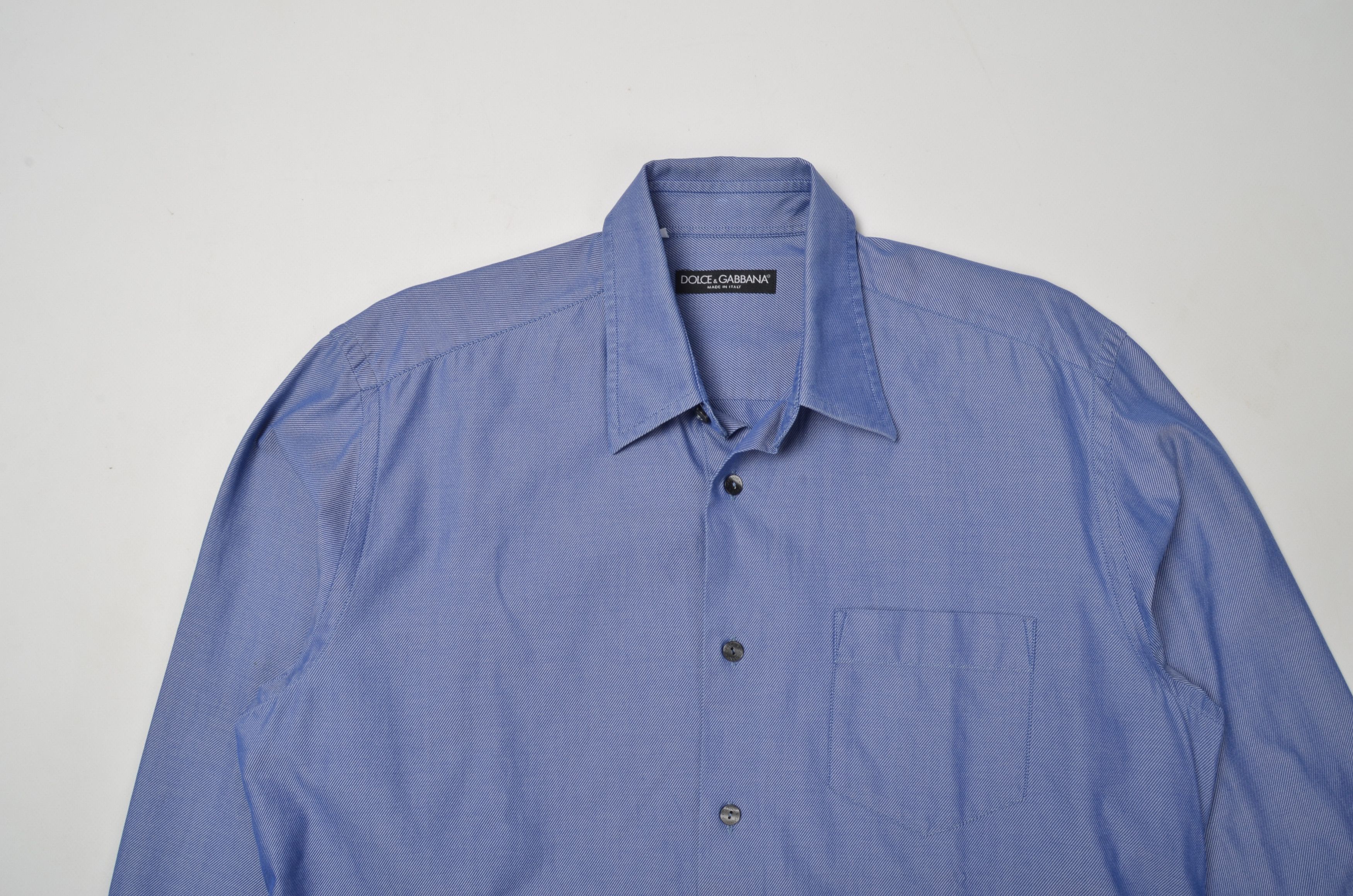 Designer × Dolce & Gabbana × Vintage Dolce Gabbana Vintage Dress Blue Shirt 39 15,5 1/2 Size US L / EU 52-54 / 3 - 2 Thumbnail