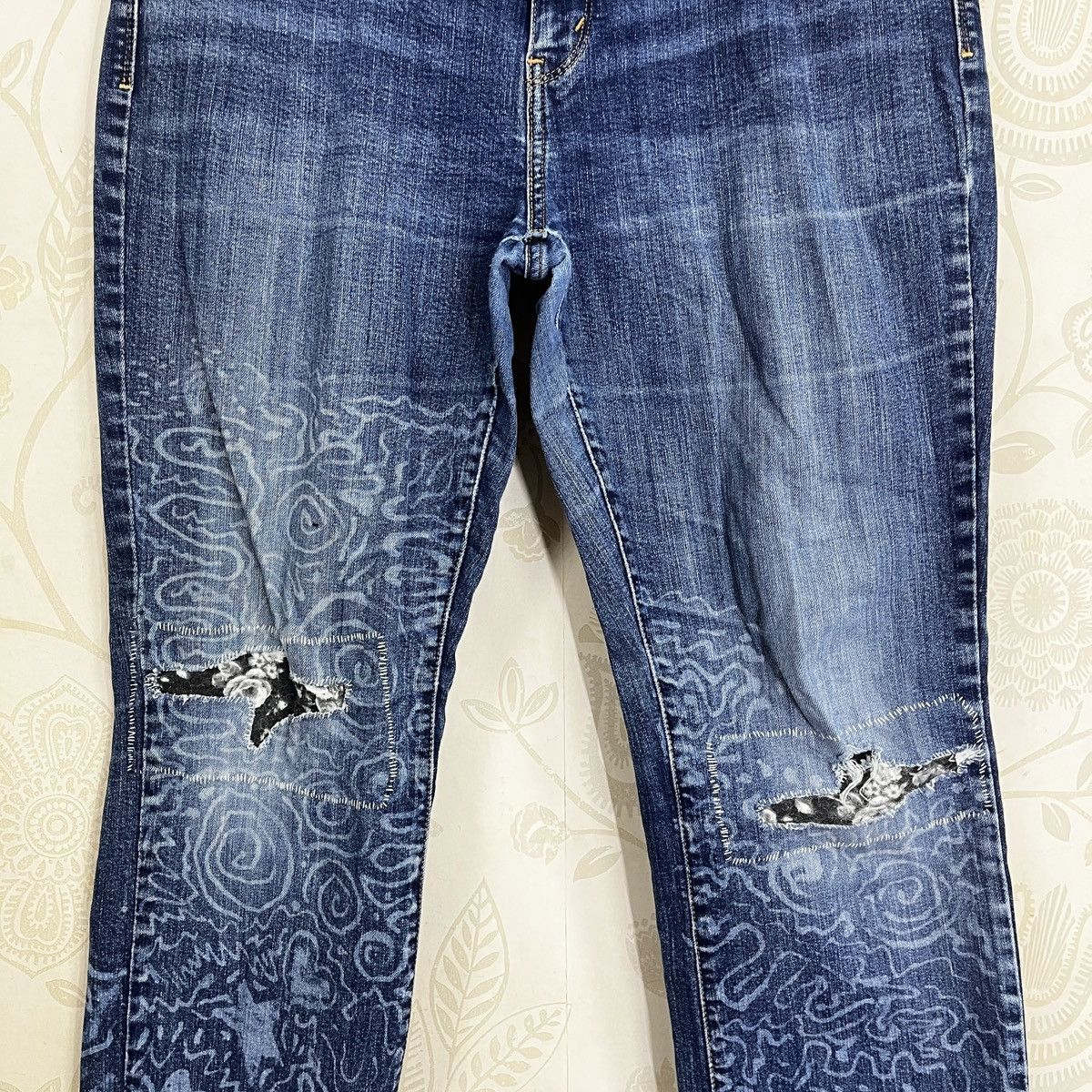 Levi's Levis 505 Straight Cut Distressed Waterless Denim Tears Art Size US 36 / EU 52 - 8 Thumbnail