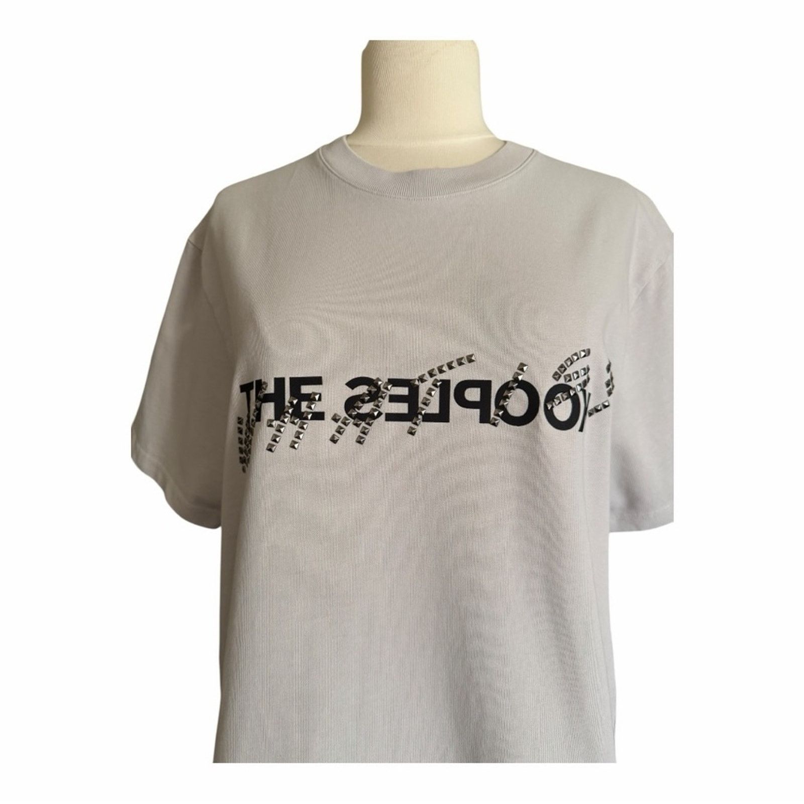The Kooples The Kooples “What Is?” Studded Graphic T-Shirt Gray SM NWT Size US S / EU 44-46 / 1 - 3 Thumbnail