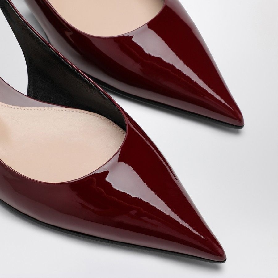 Gucci o1d2blof0824 Ballerina Signorina Patent Leather in Burgundy Size US 7.5 / IT 37.5 - 5 Thumbnail