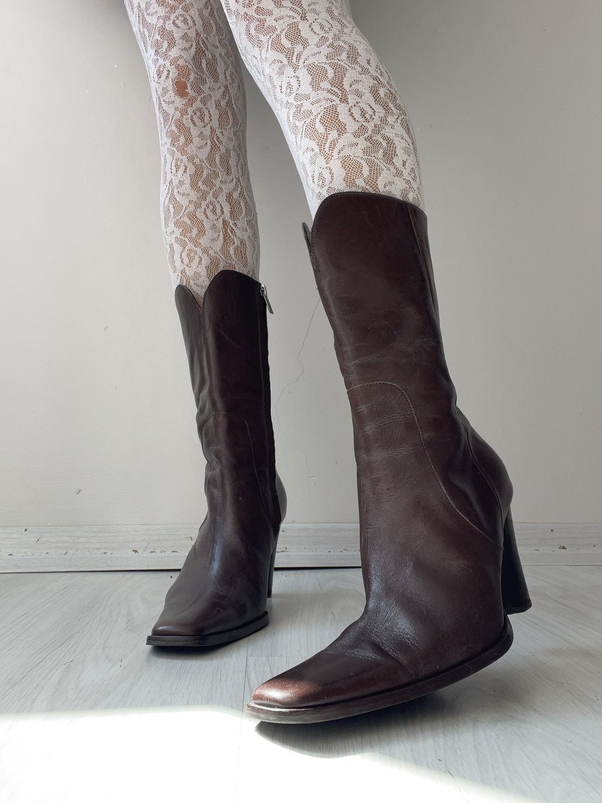 Vintage y2k leather boots Size US 6.5 / IT 36.5 - 2 Thumbnail