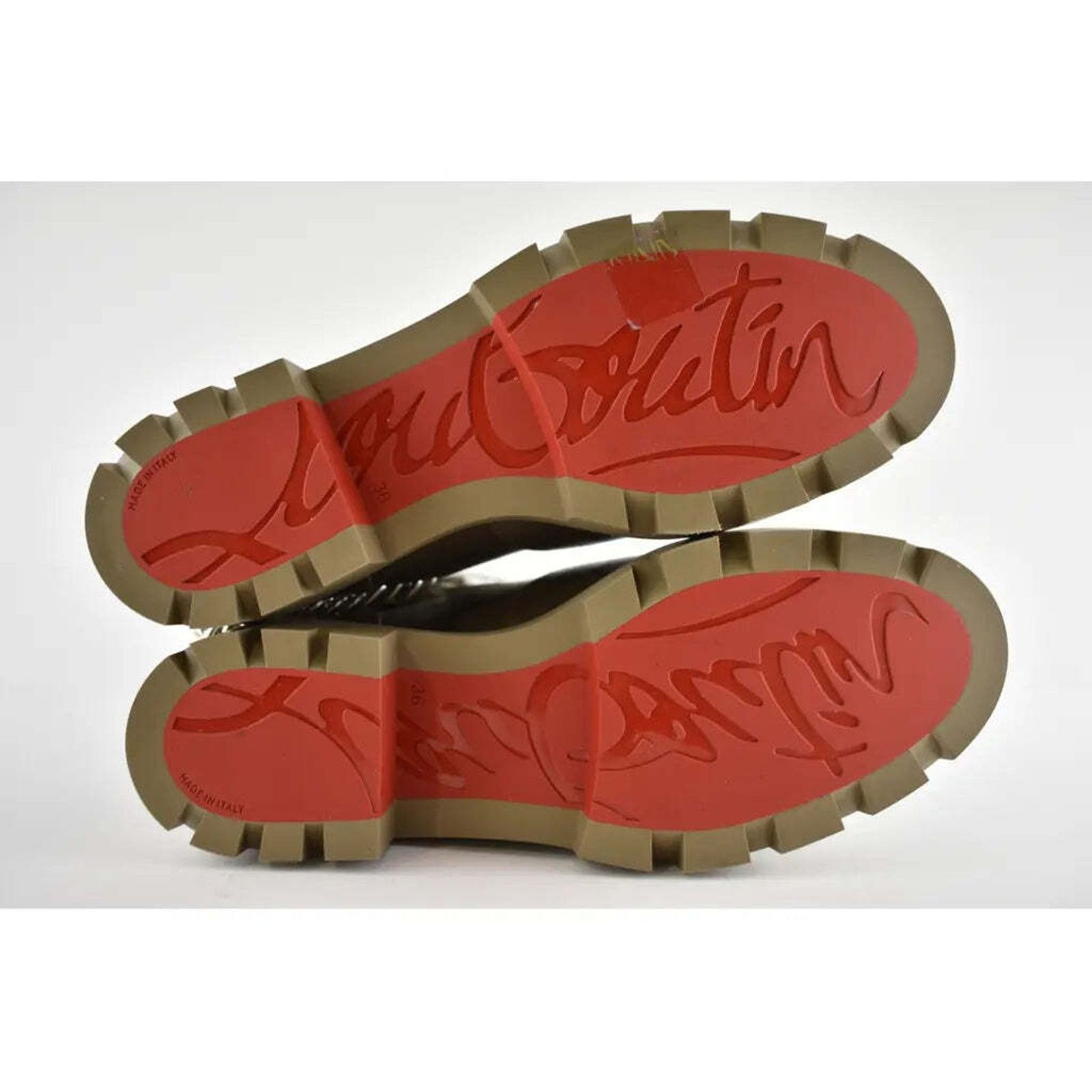 Christian Louboutin Christian Louboutin Horse Flat Silex Grey Leather Combat Size US 6 / IT 36 - 12 Thumbnail