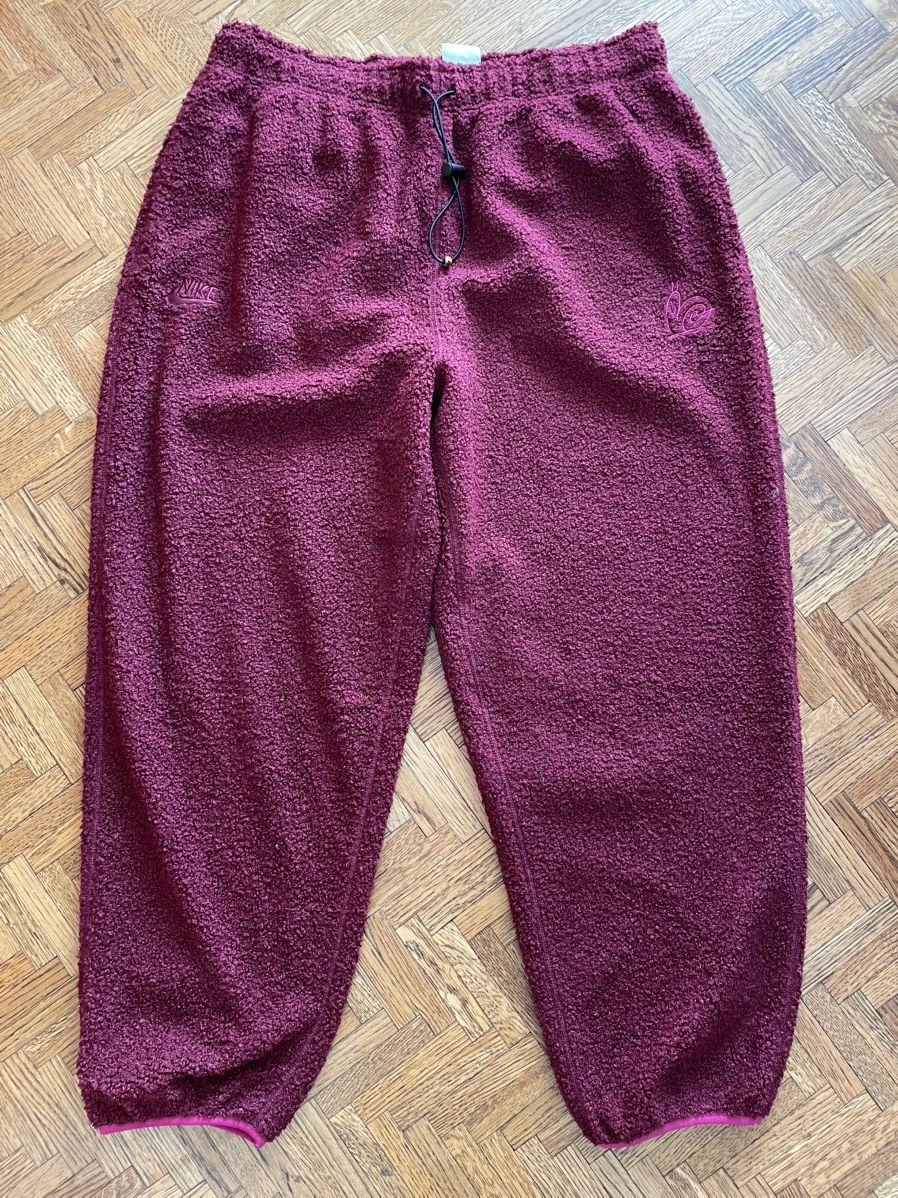 Nike Nike Winterized Maroon Fleece Sweatpants Size US 34 / EU 50 - 8 Thumbnail