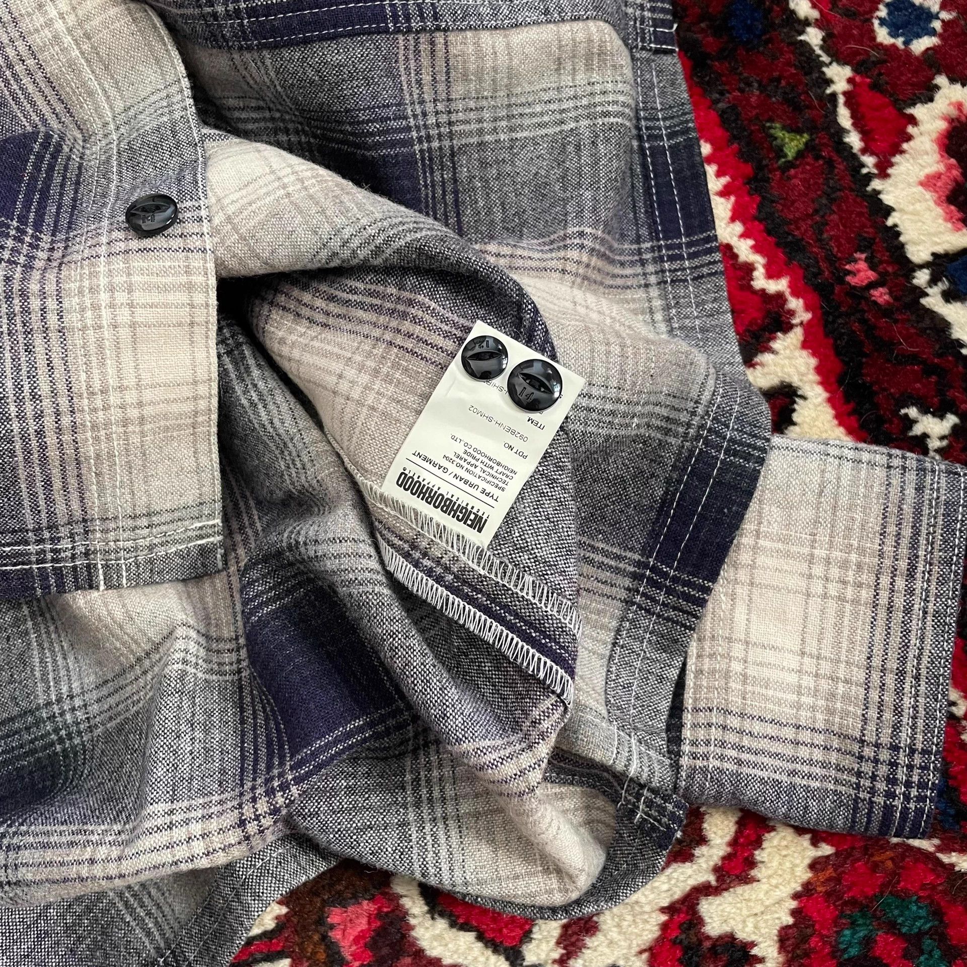 Neighborhood nbhd 09aw purple wool shirt L Size US L / EU 52-54 / 3 - 7 Thumbnail