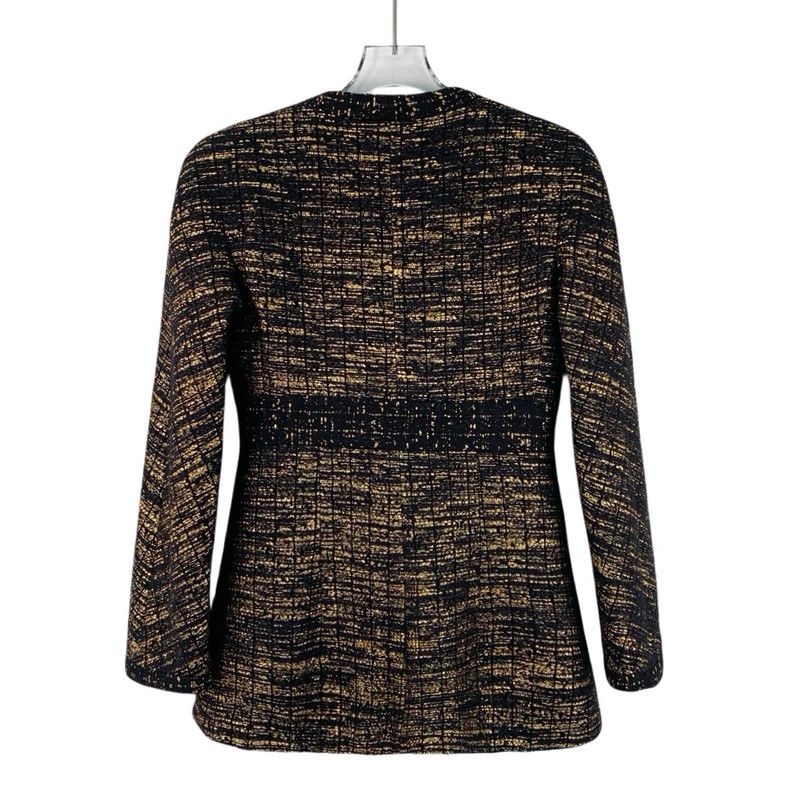 Chanel Chanel Egypt Series Black Gold V-neck Wool Single-breasted Size XXS / US 00 / IT 34 - 2 Thumbnail