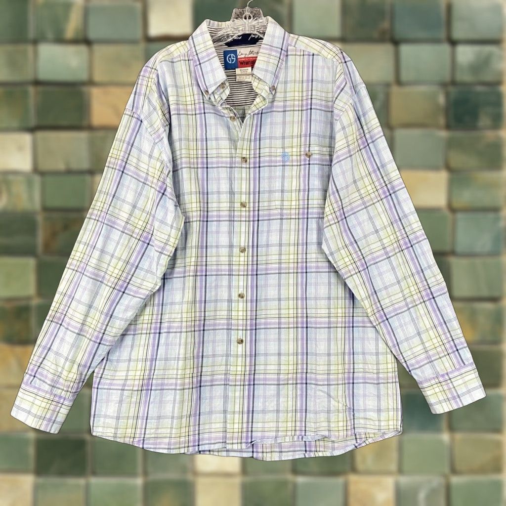 Wrangler Wrangler George Strait Cowboy Cut Shirt Men XL Multicolor Plaid Button-Up Size US XL / EU 56 / 4 - 1 Thumbnail