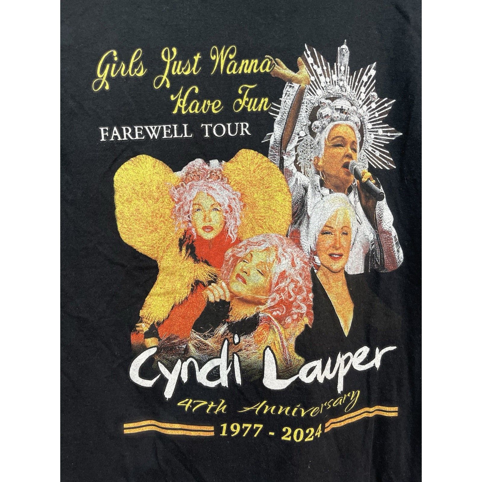 Gildan Cyndi Lauper Farewell Tour 2024 Concert T-Shirt Medium Vinta Size US M / EU 48-50 / 2 - 3 Thumbnail