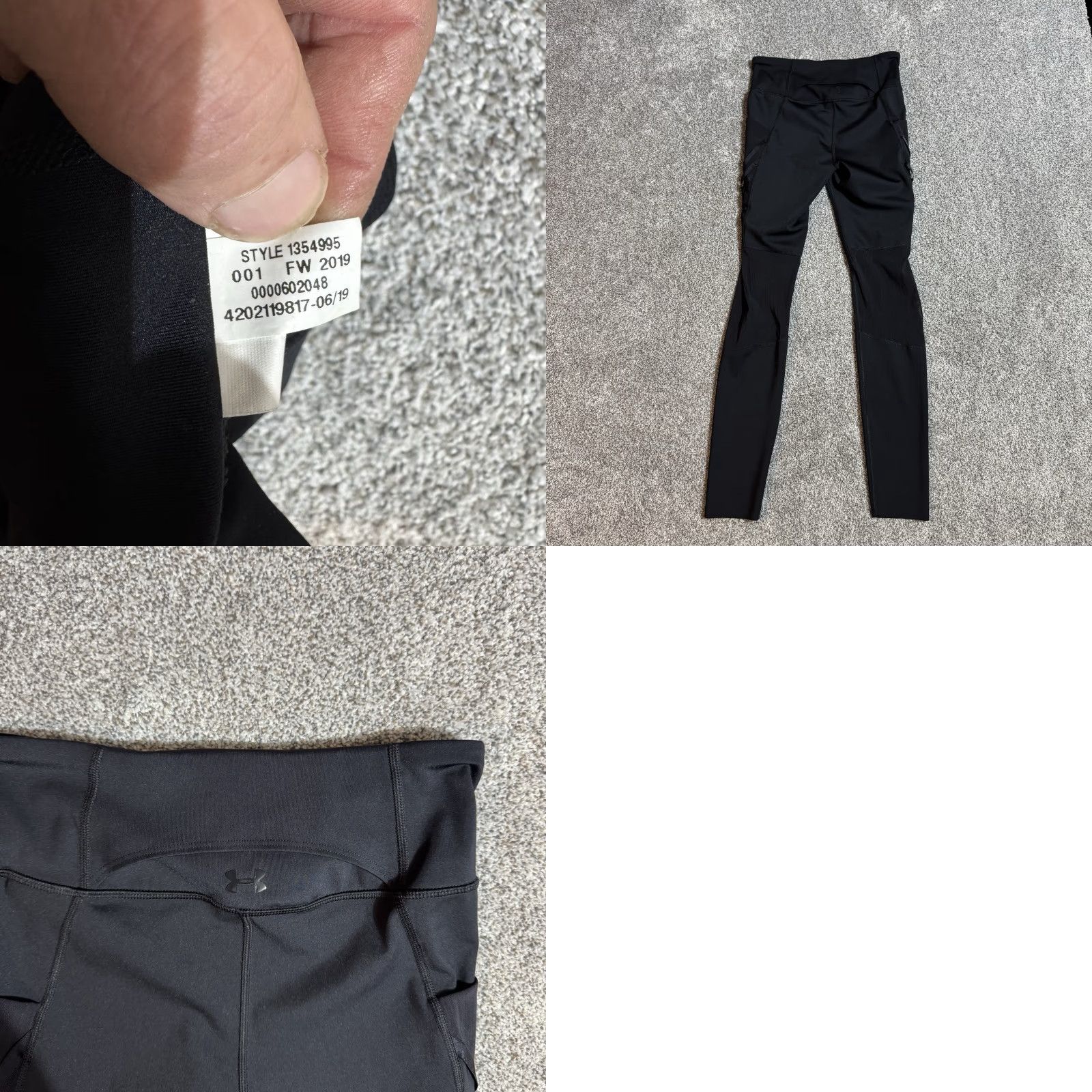 Under Armour Under Armour Leggings Womens Small Medium Black Athleisure Stretch 72% Polyester 28% Spandex Size 28" / US 6 / IT 42 - 8 Thumbnail