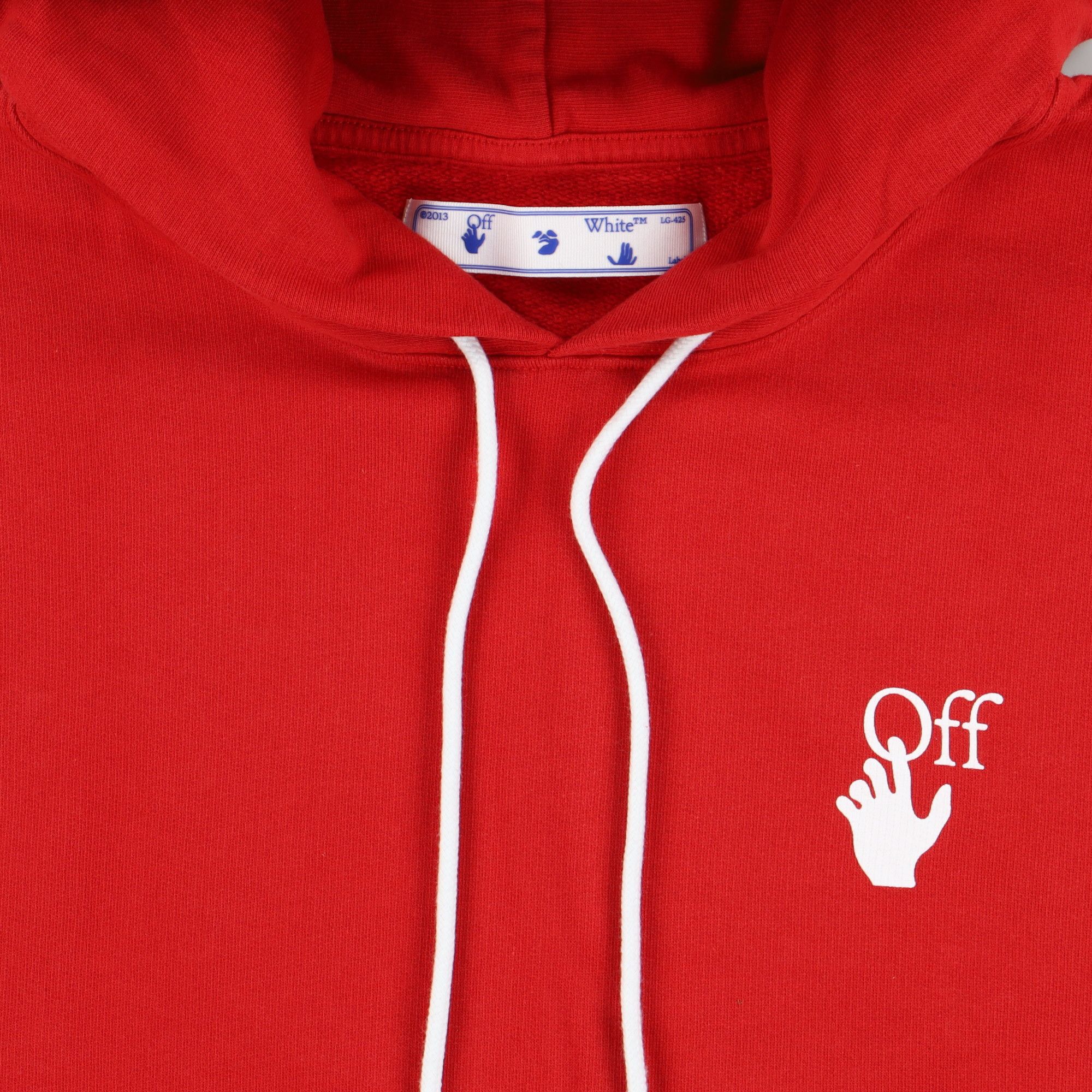 Off-White Red Pascal Skeleton Arrows Oversized Hoodie Size US M / EU 48-50 / 2 - 7 Thumbnail