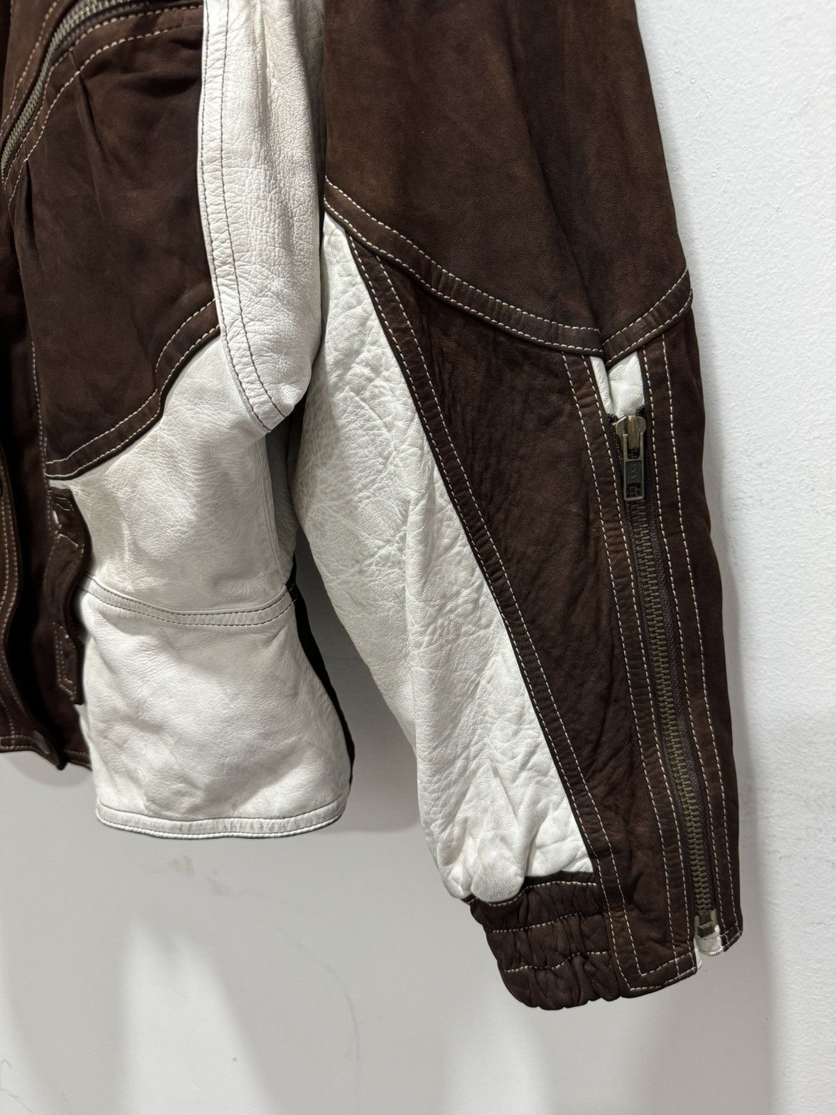Japanese Brand × Vintage JAPANESE RARE DESIGN LEATHER JACKET Size US S / EU 44-46 / 1 - 7 Thumbnail