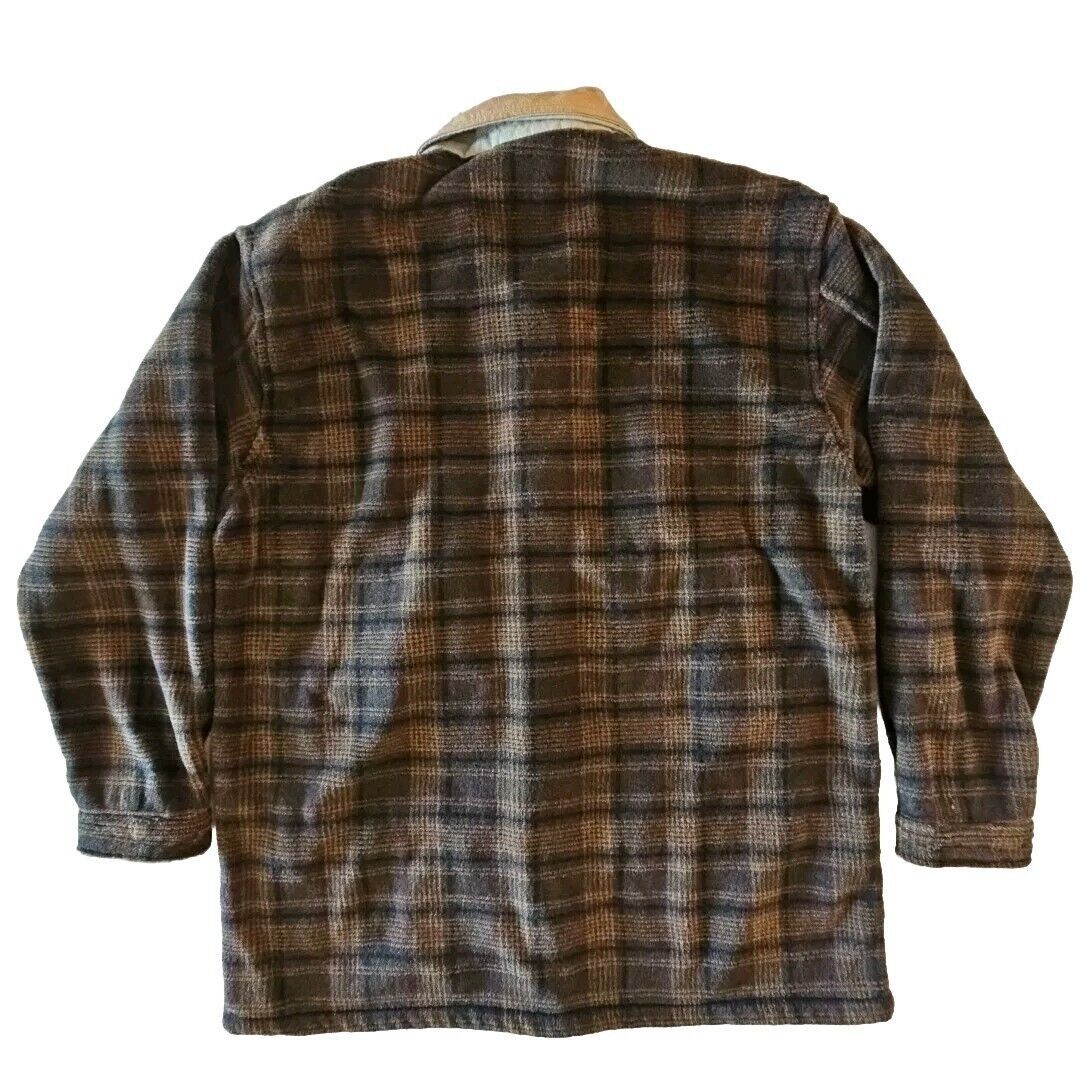 Orvis Vintage Orvis Fleece Teddy Jacket Mens XL Brown Black Plaid Size US XL / EU 56 / 4 - 10 Thumbnail