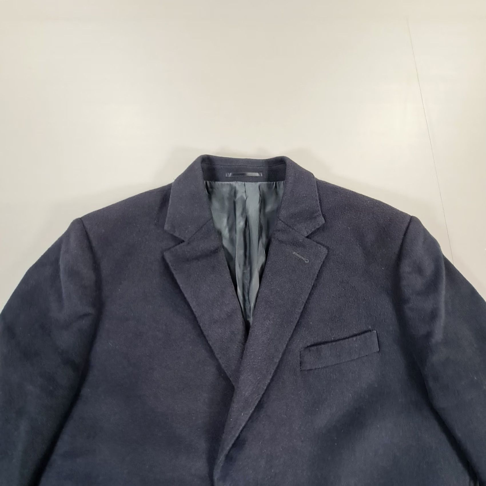 Charles Tyrwhitt Charles Tyrwhitt Mens Coat Navy Blue 46 S Overcoat Merino Wool Single Breasted Size US S / EU 44-46 / 1 - 2 Thumbnail