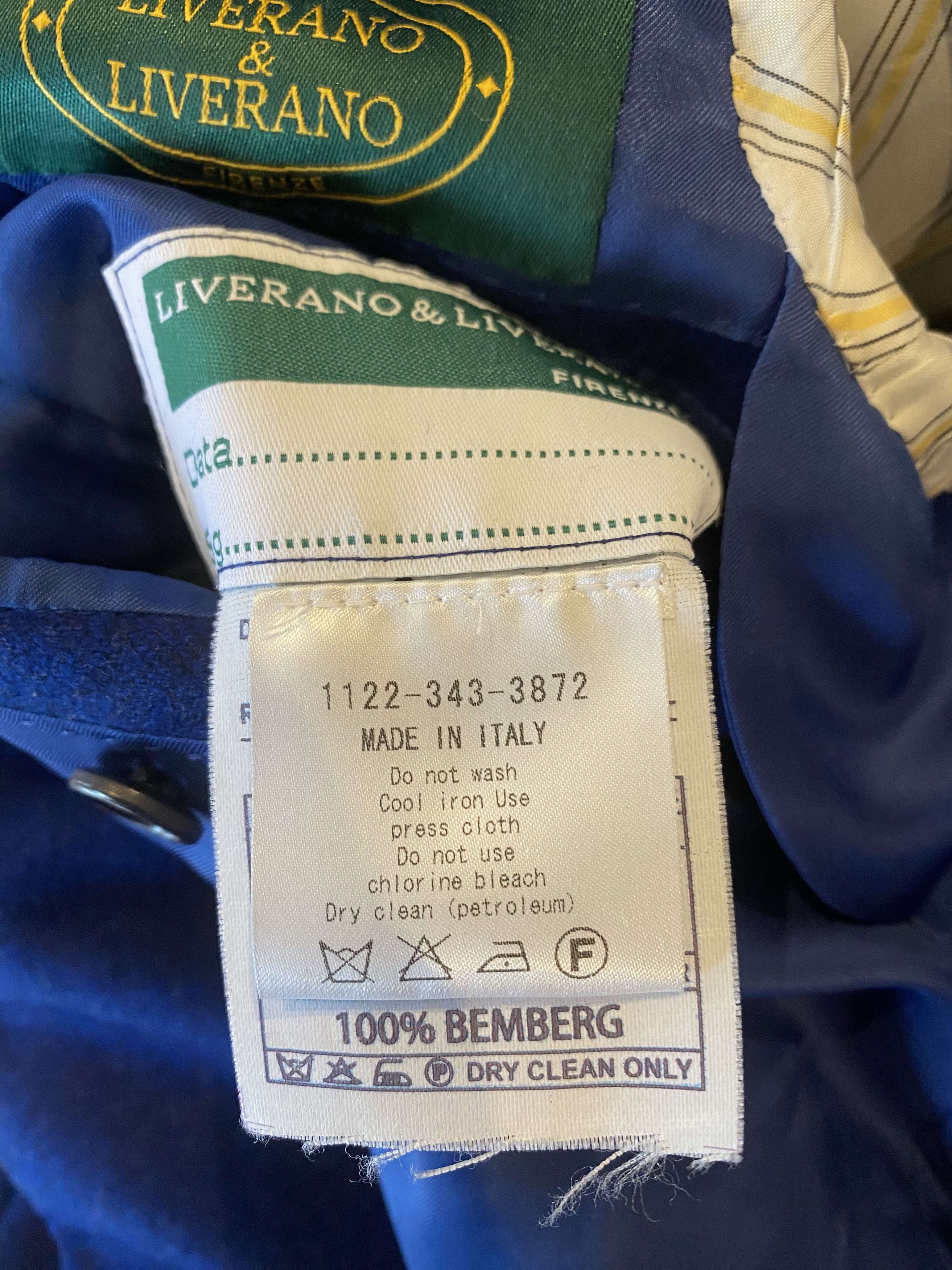 Liverano & Liverano Liverano e Liverano Blue & Navy Twill Sportcoat 46R Size 46R - 6 Thumbnail