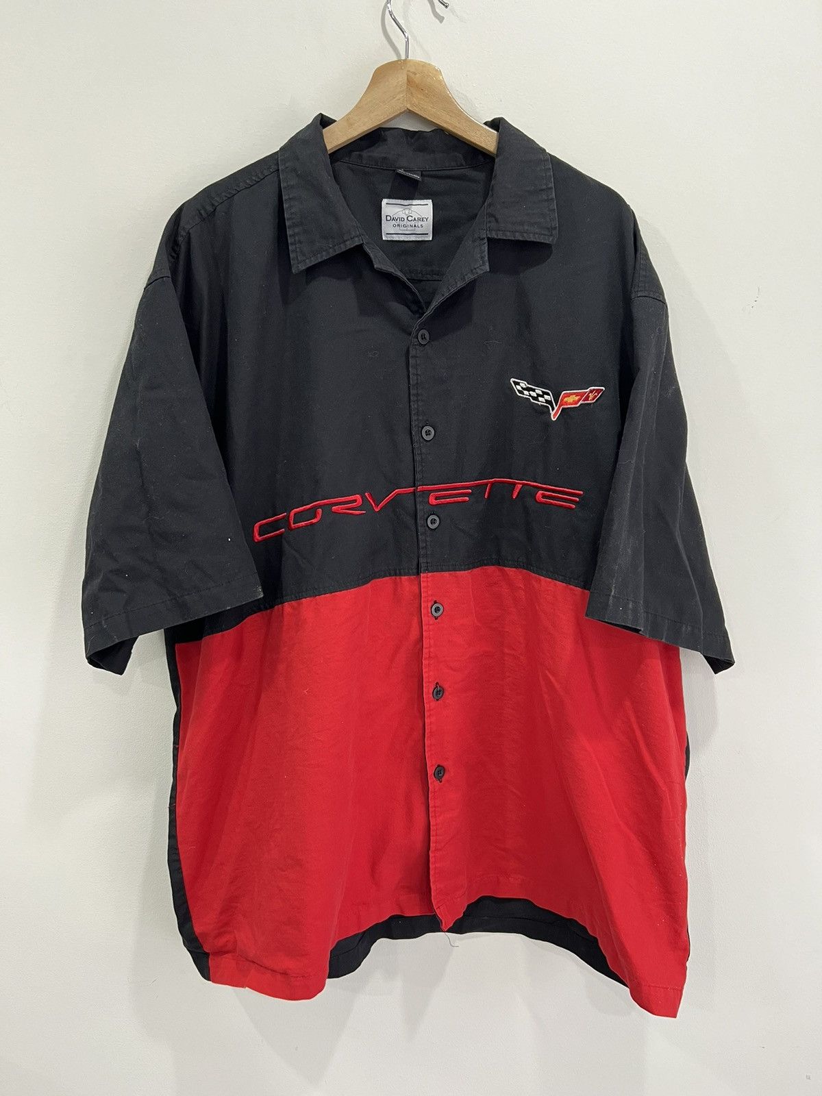 Vintage Vintage Corvette Button Up Shirt Spellout racing car 3xl Size US XL / EU 56 / 4 - 1 Thumbnail
