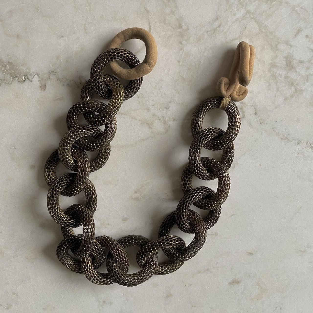 Vintage Vintage Brass Gold Mesh Link Necklace Size ONE SIZE - 4 Thumbnail