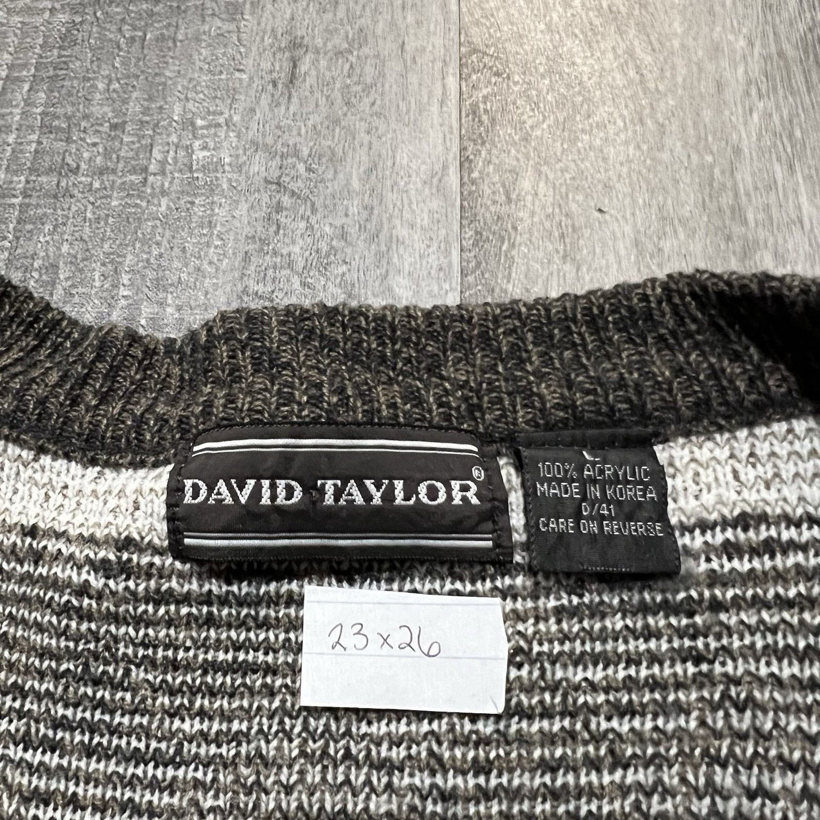 David Taylor VTG David Taylor Cardigan Sweater Mens L Geometric Plaid 90s Size US L / EU 52-54 / 3 - 4 Thumbnail