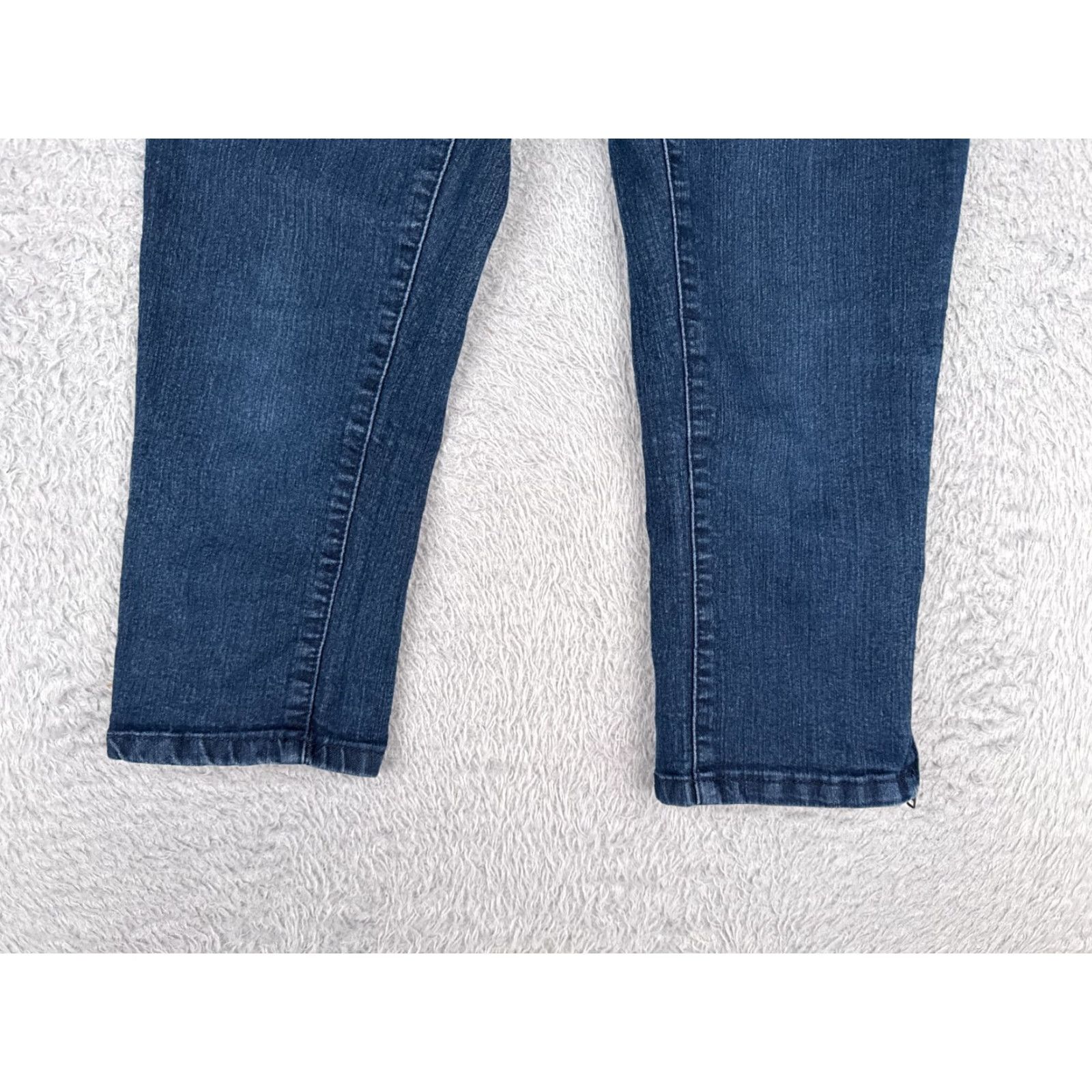Vintage Max Jeans Women's Jeans Capri 28x21 Blue Denim Cotton Blend Zip Button Low Rise 4 Vintage No Size 27" / US 4 / IT 40 - 2 Thumbnail